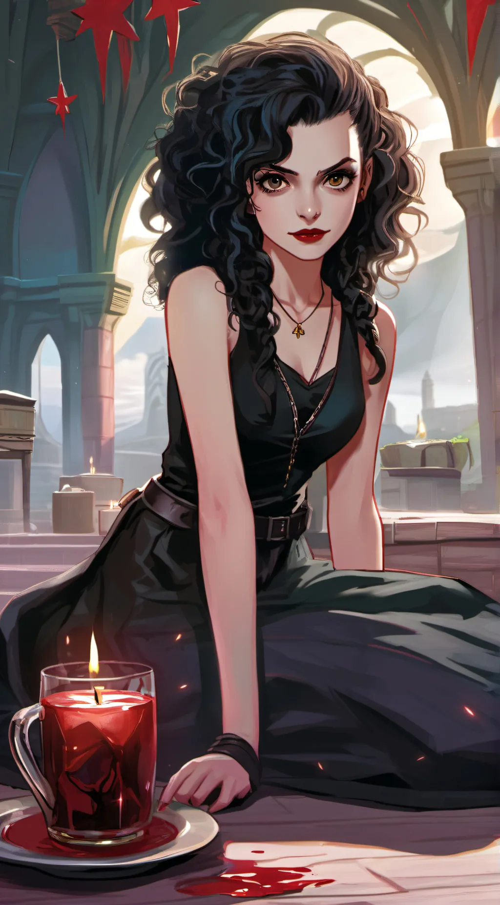 ai character: Bellatrix  background