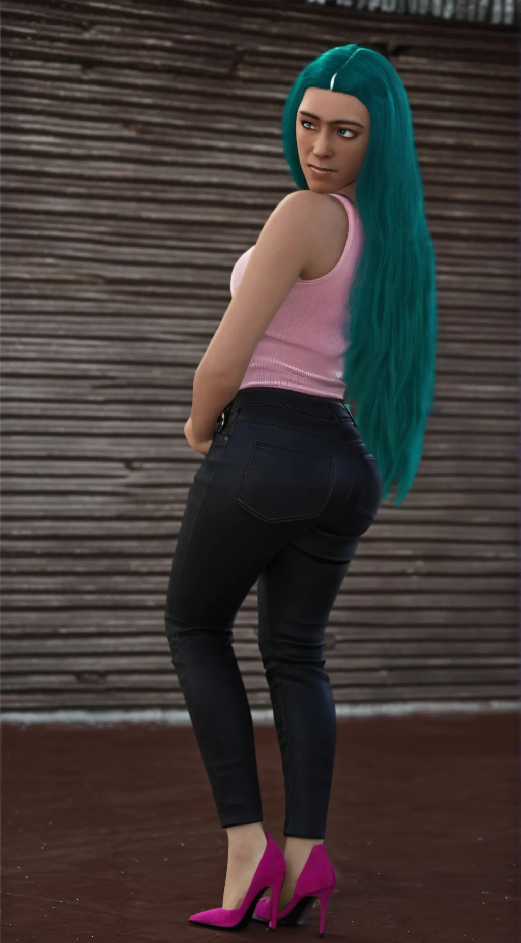 ai character: Ashley Hamilton  background