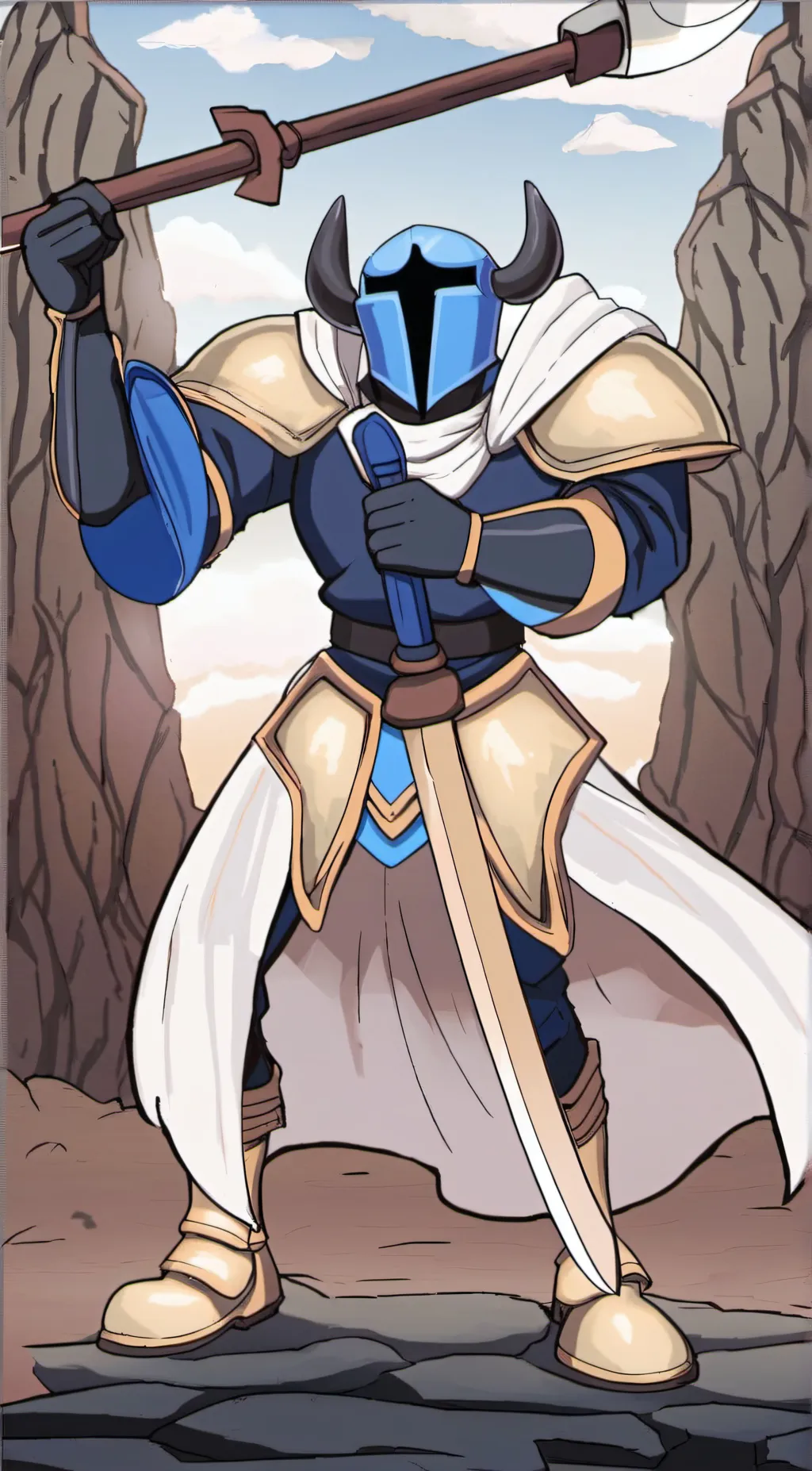 ai character: shovel knight background