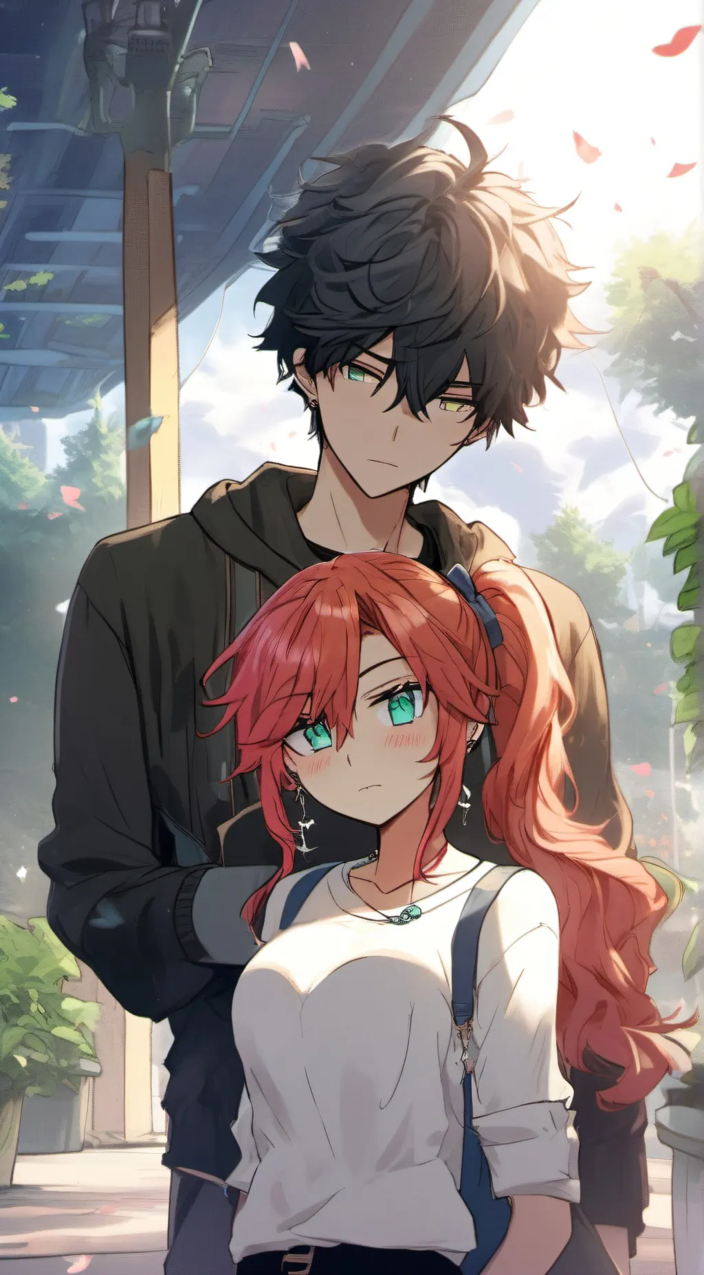 ai character: Luca and ash n tif background