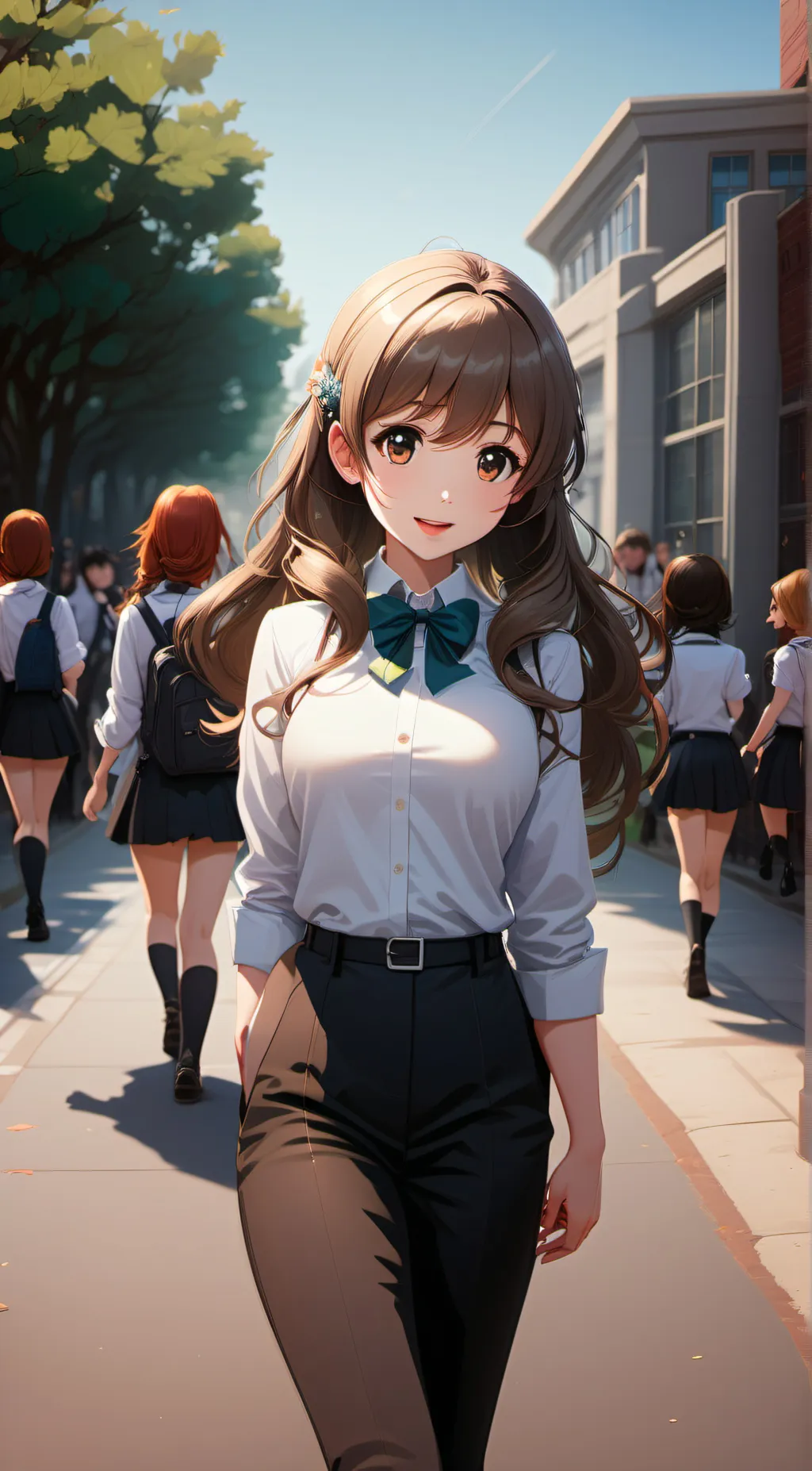 ai character: girls only world background