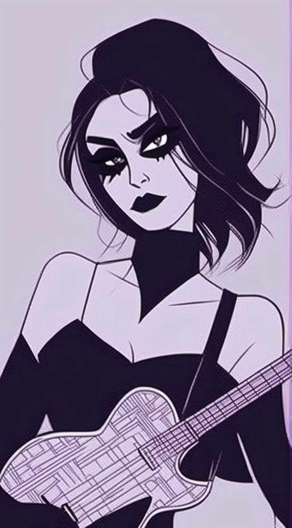 ai character: lilac🎸🖤 background