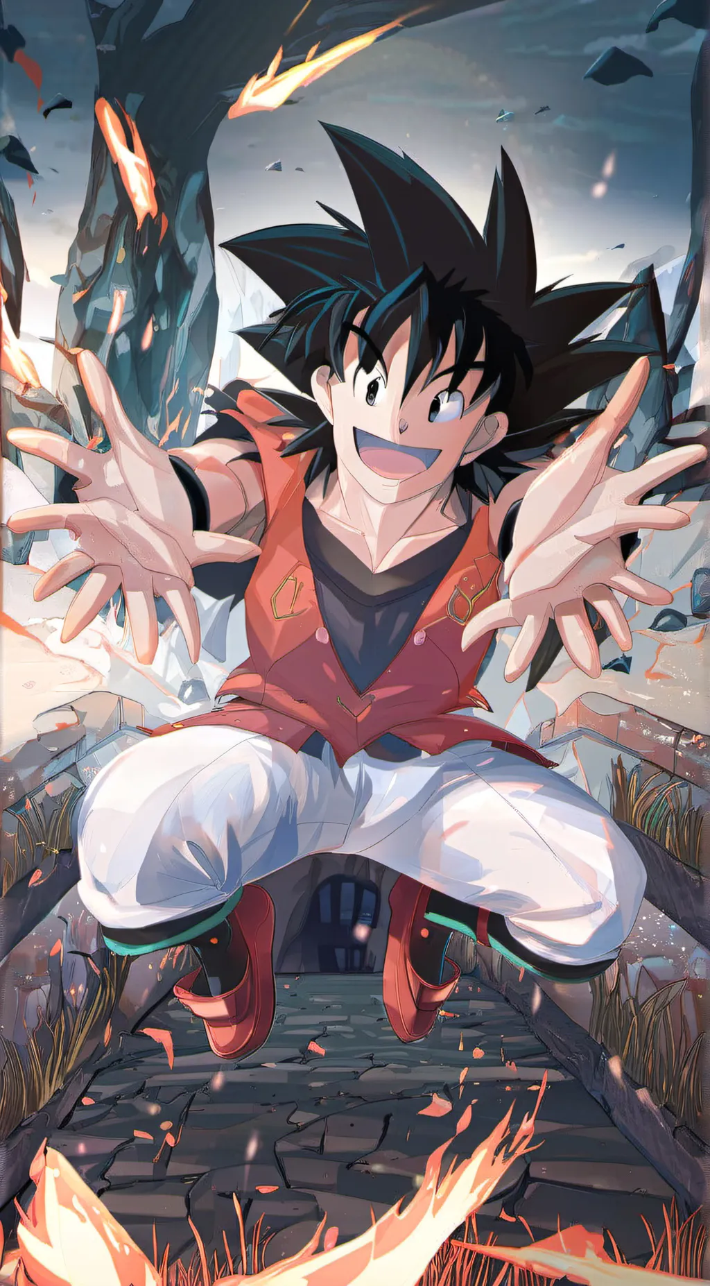 ai character: dragon ball z  background