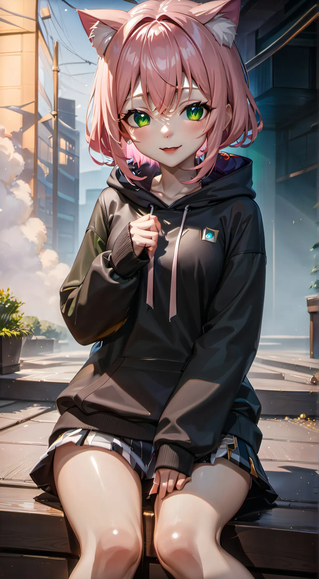ai character: Peachy background