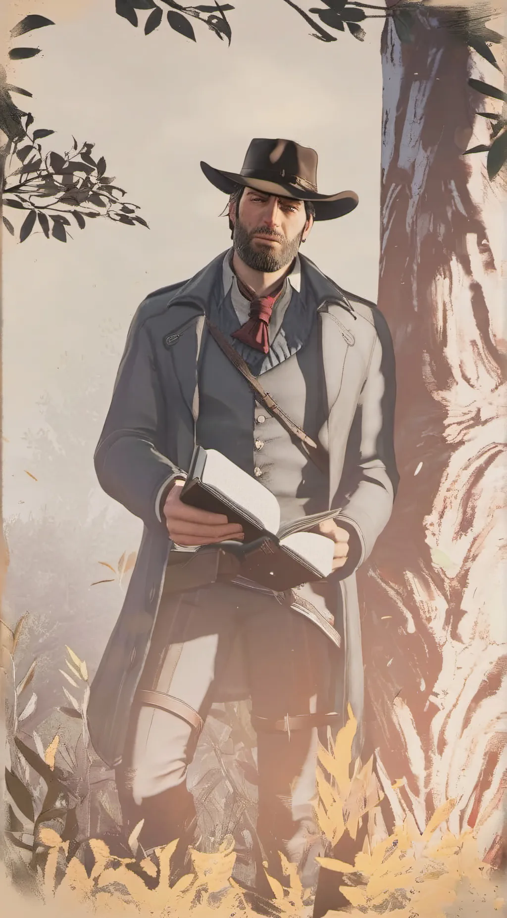 ai character: Arthur Morgan  background