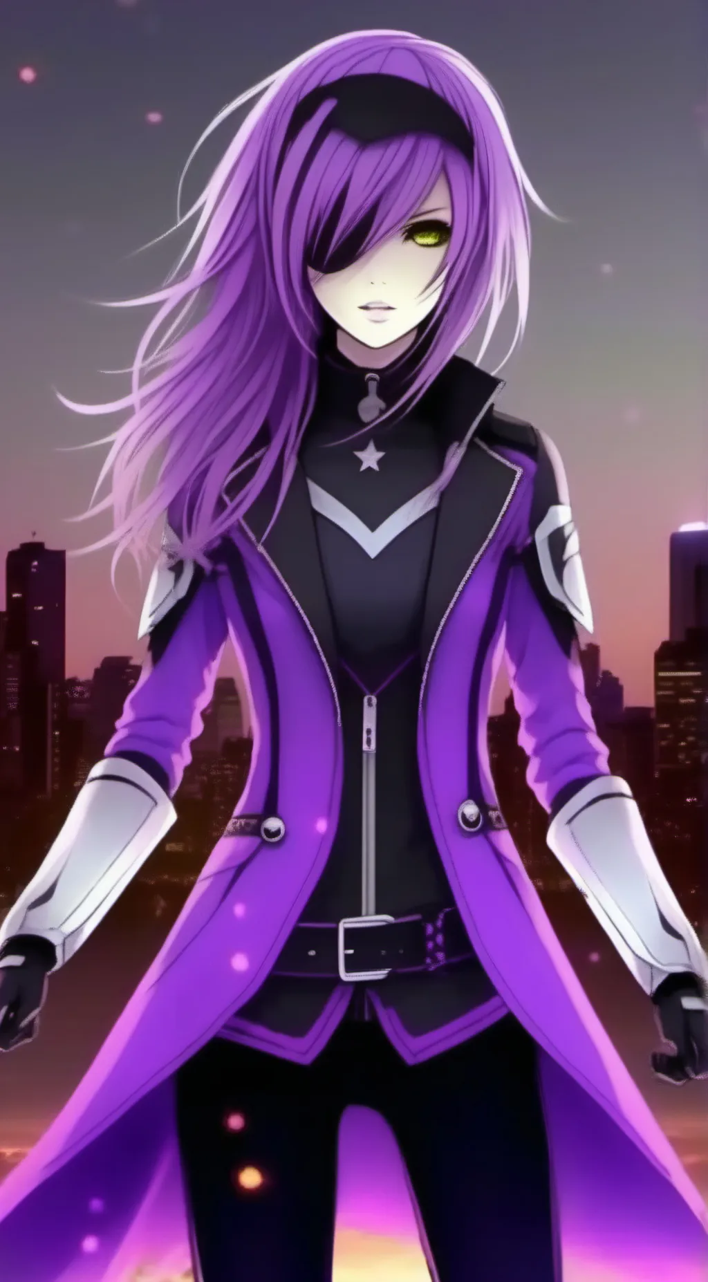 ai character: pro hero midnight  background