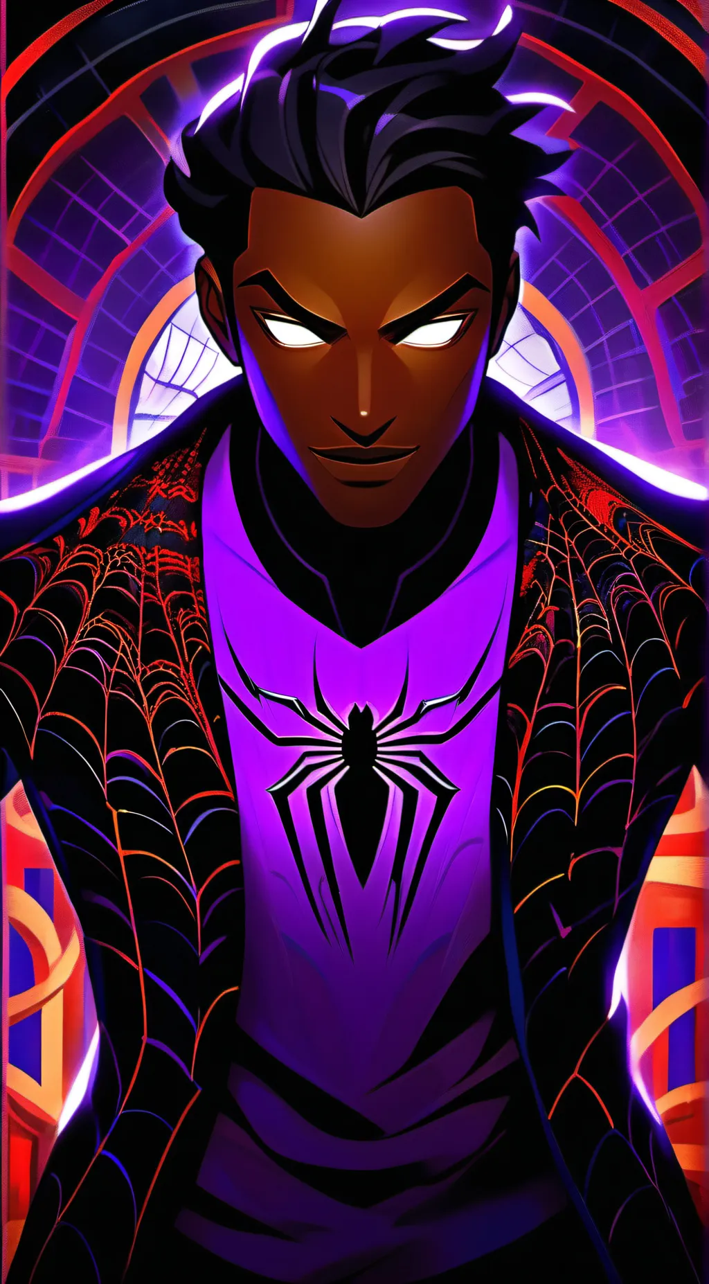 ai character: miles Morales  background