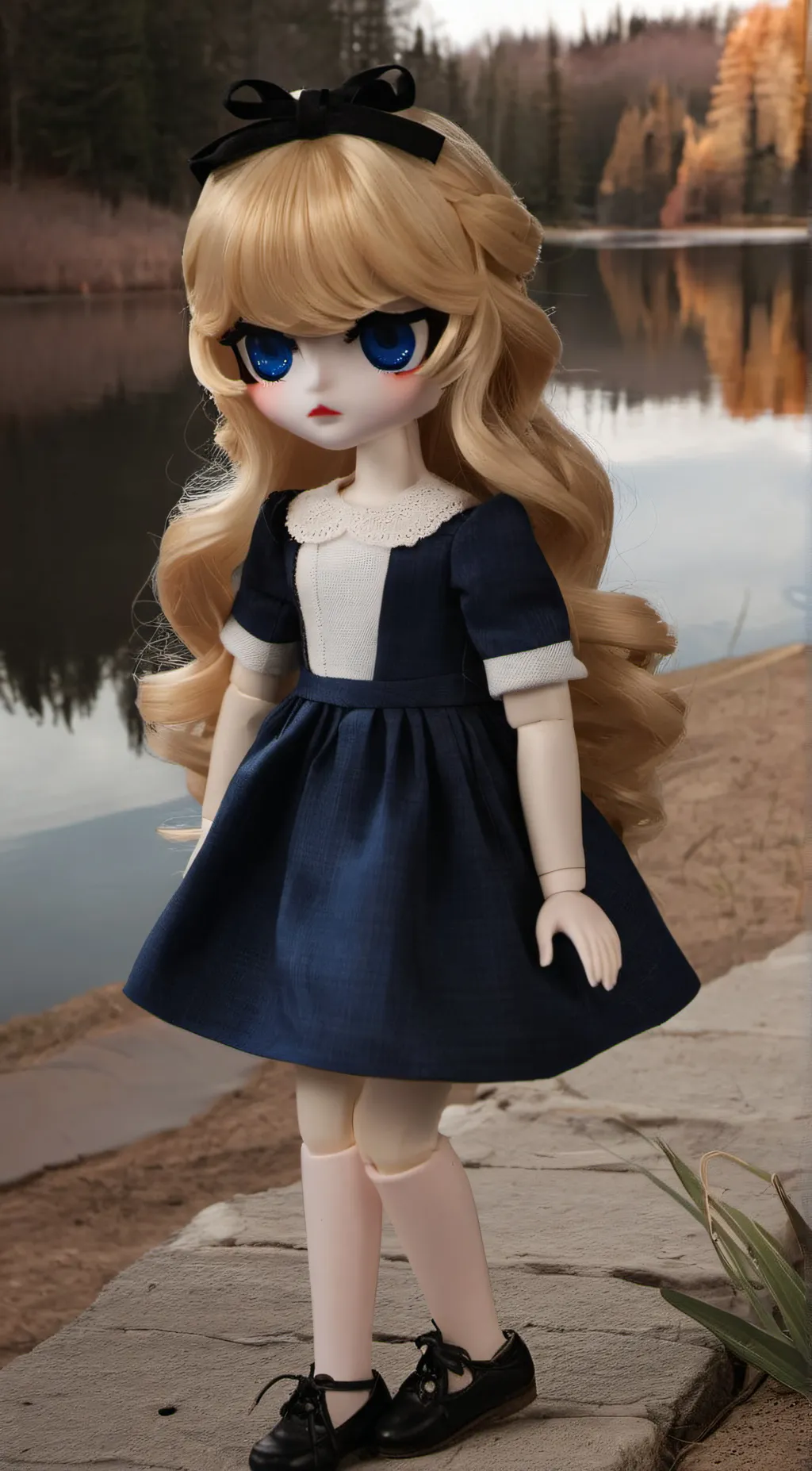 ai character: The doll in tadc background