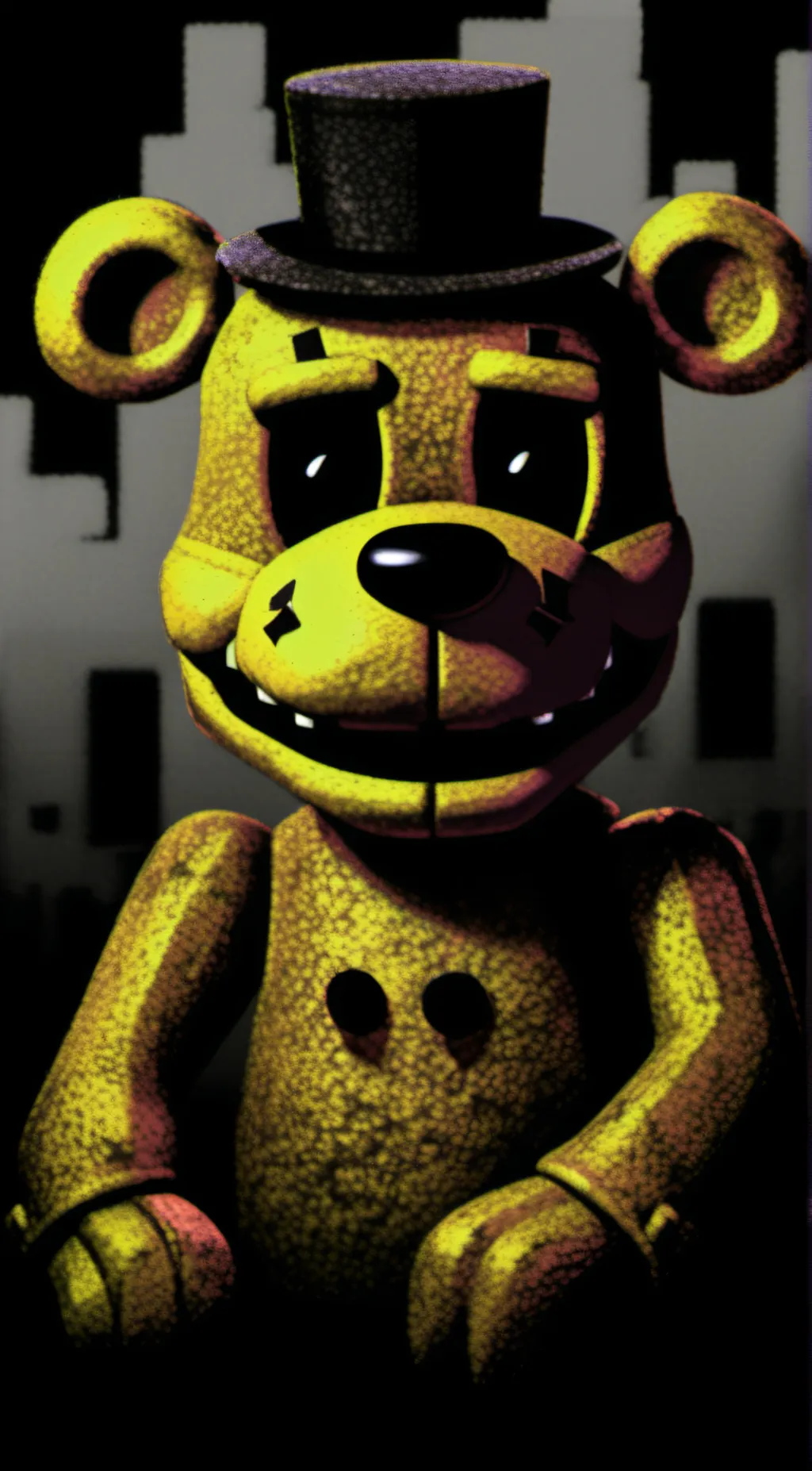 ai character: golden Freddy  background