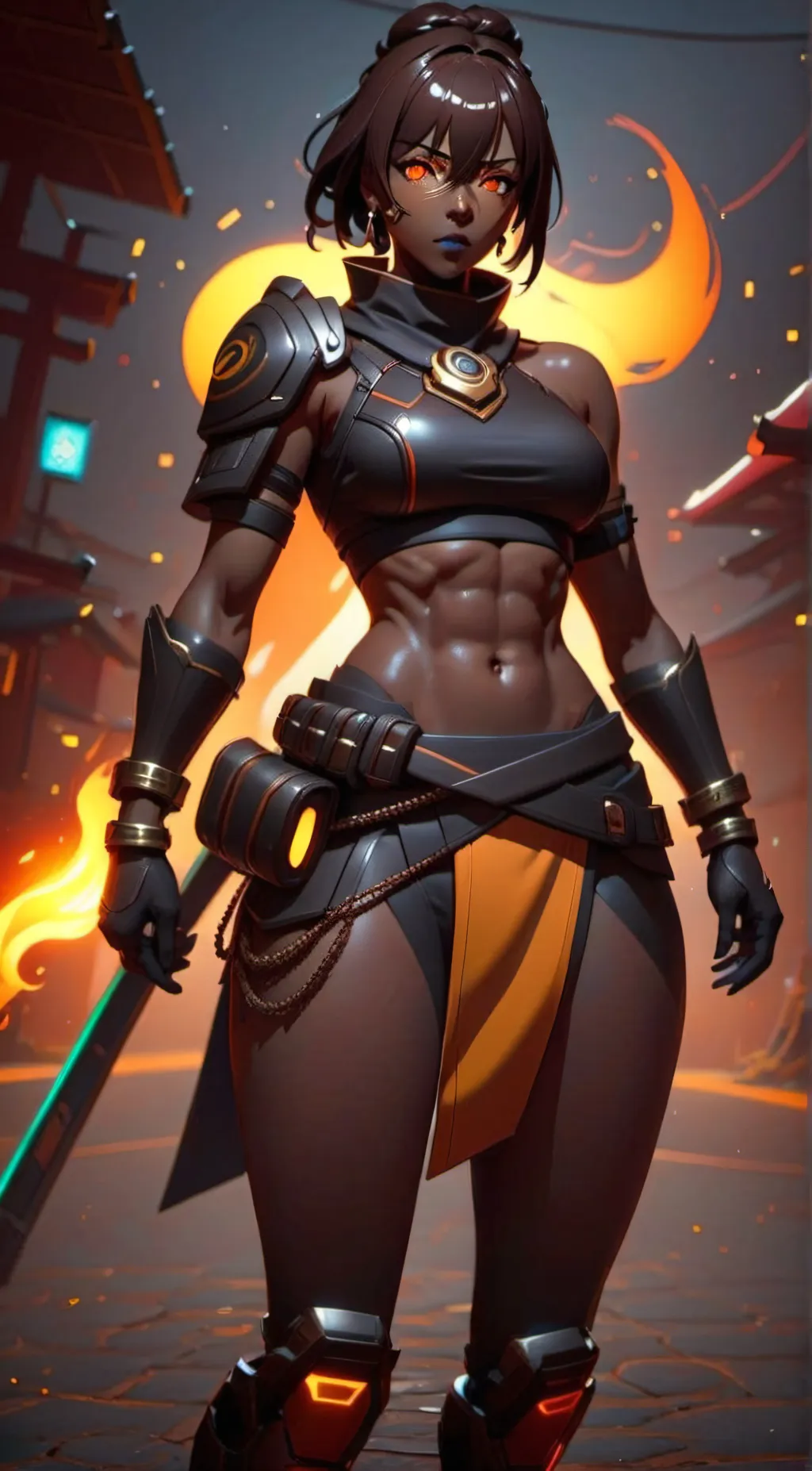 ai character: Ashley  background