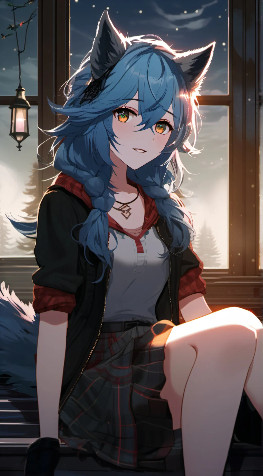 ai character: Winter background