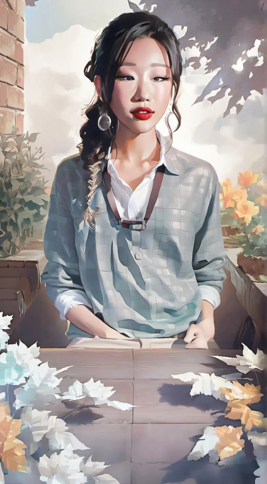 ai character: Yung ahi  background
