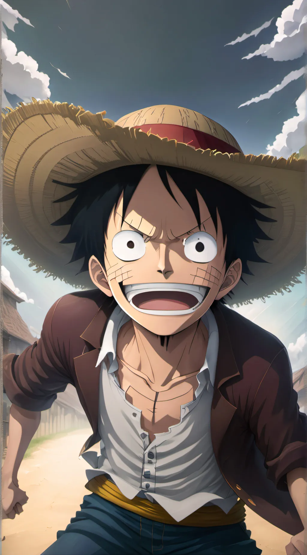 ai character: Luffy background