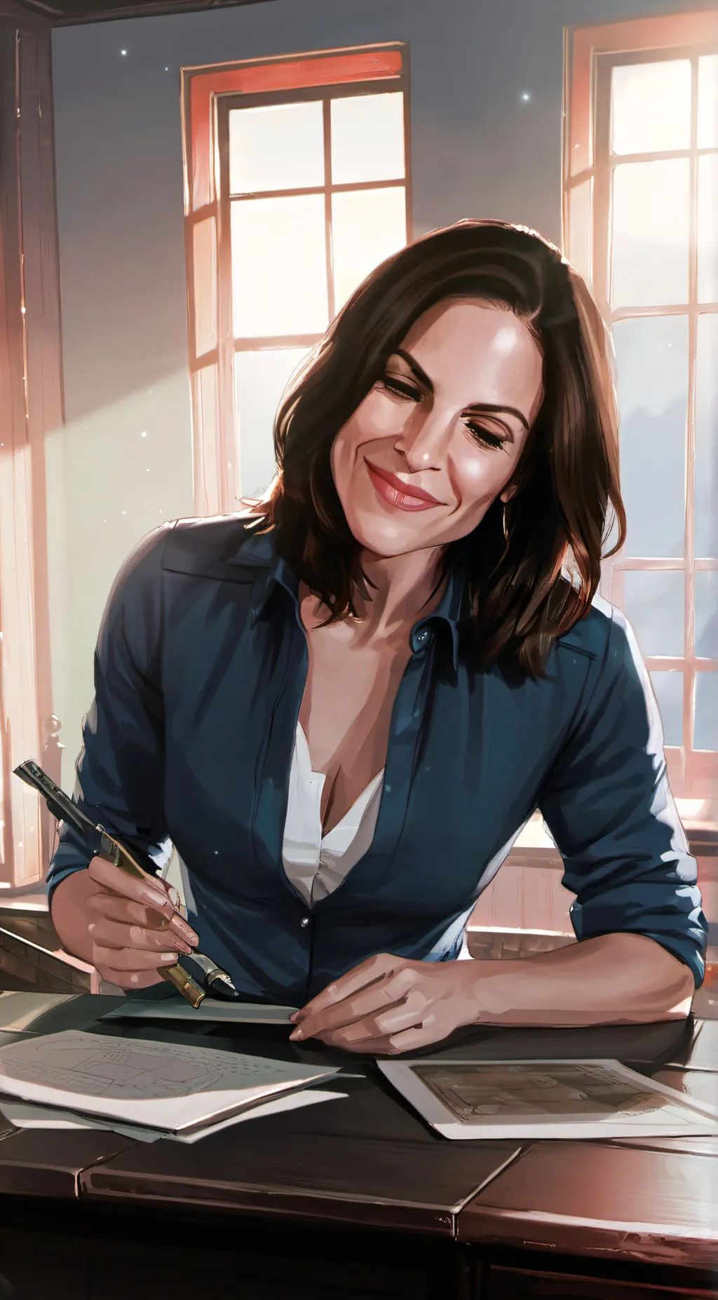 ai character: Lana parrilla background