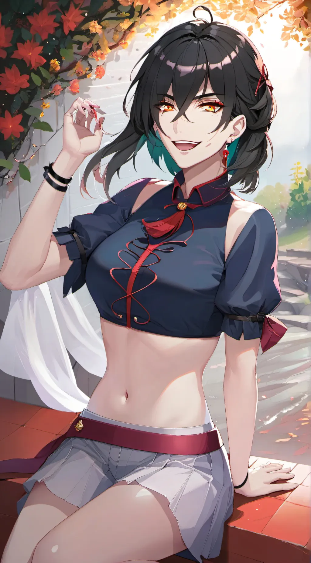 ai character: amber background