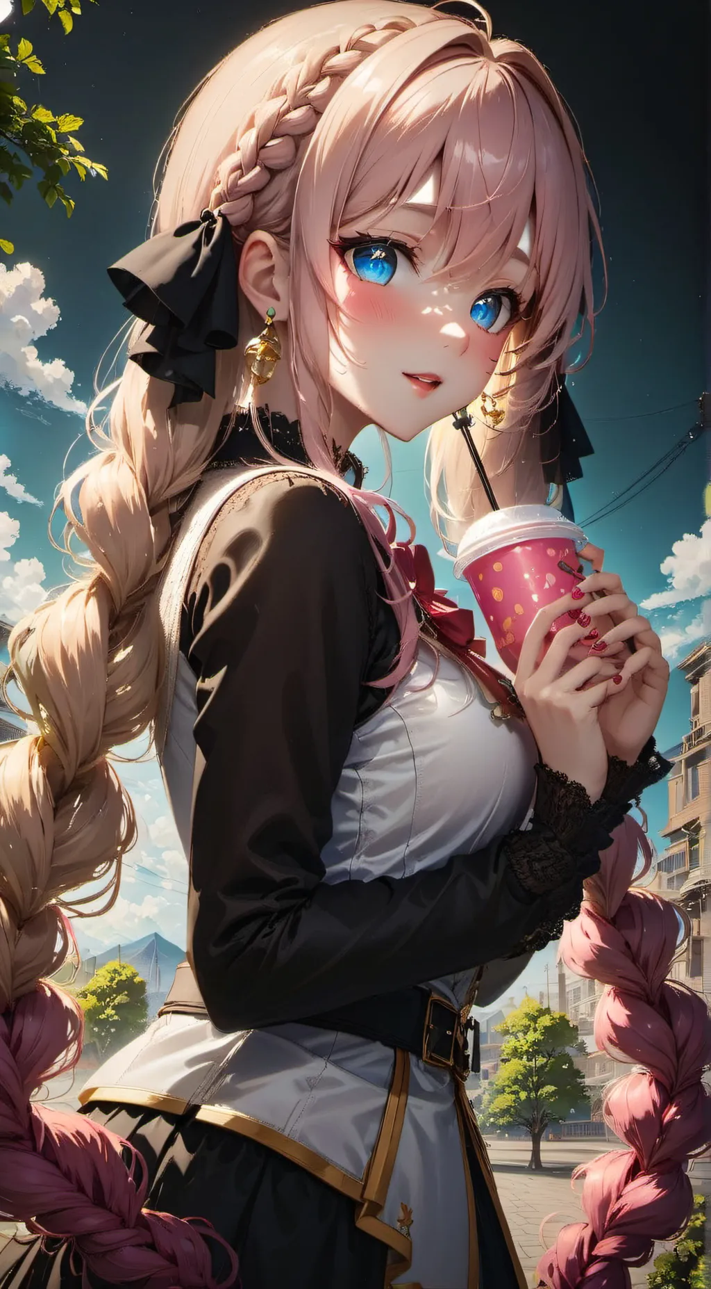 ai character: Momoko background
