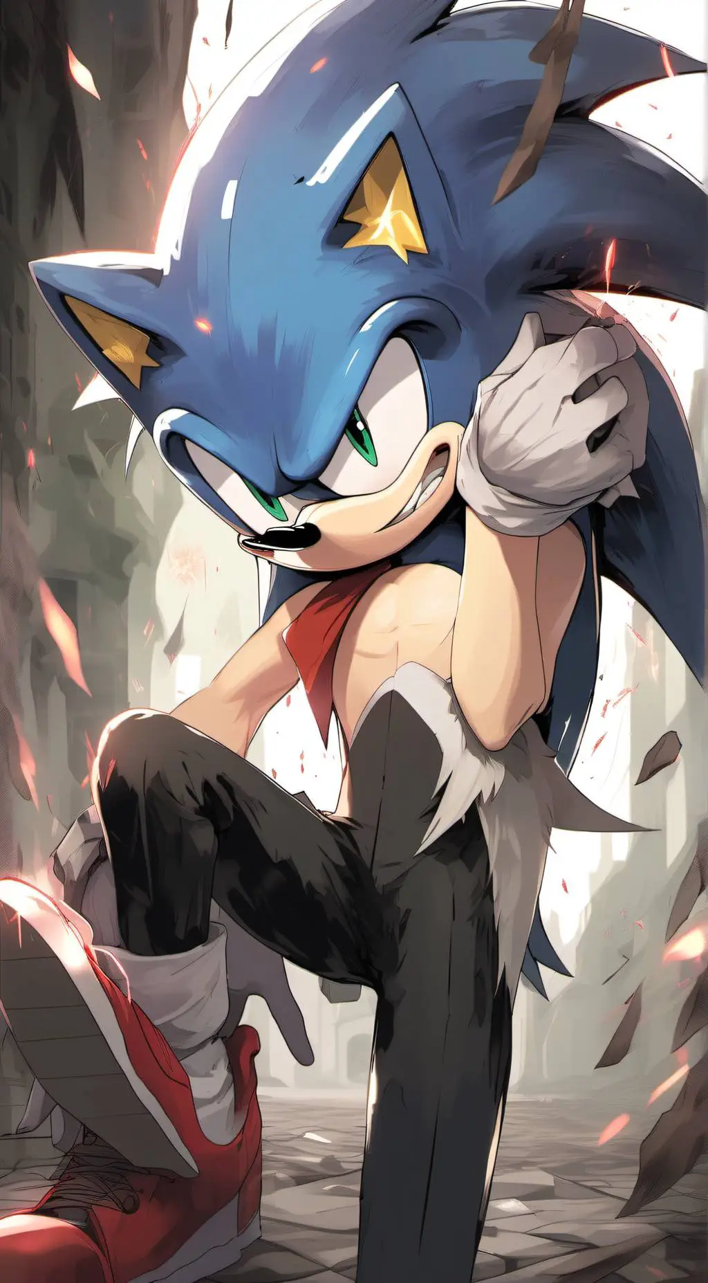 ai character: sonic. exe background