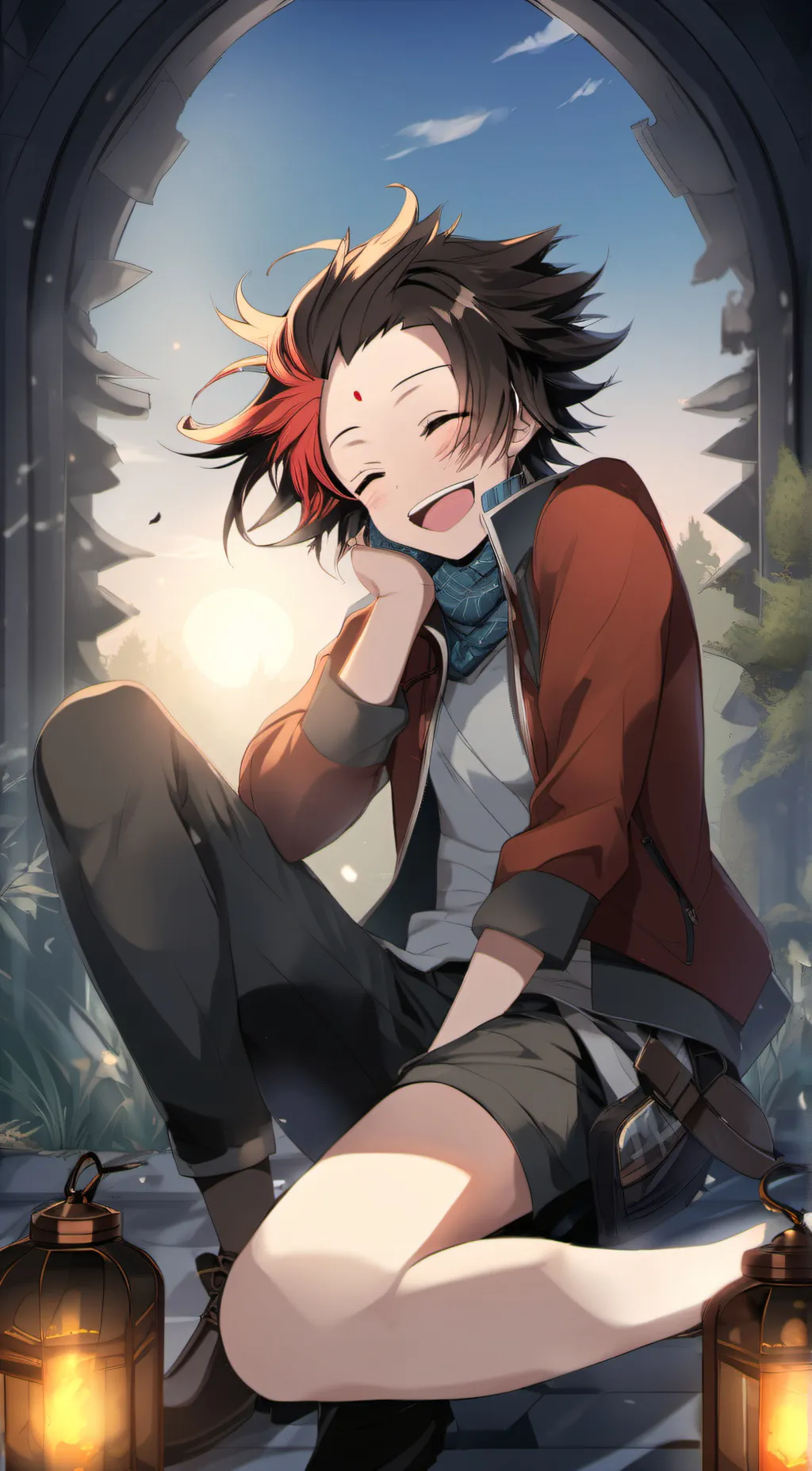 ai character: Tanjiro  background