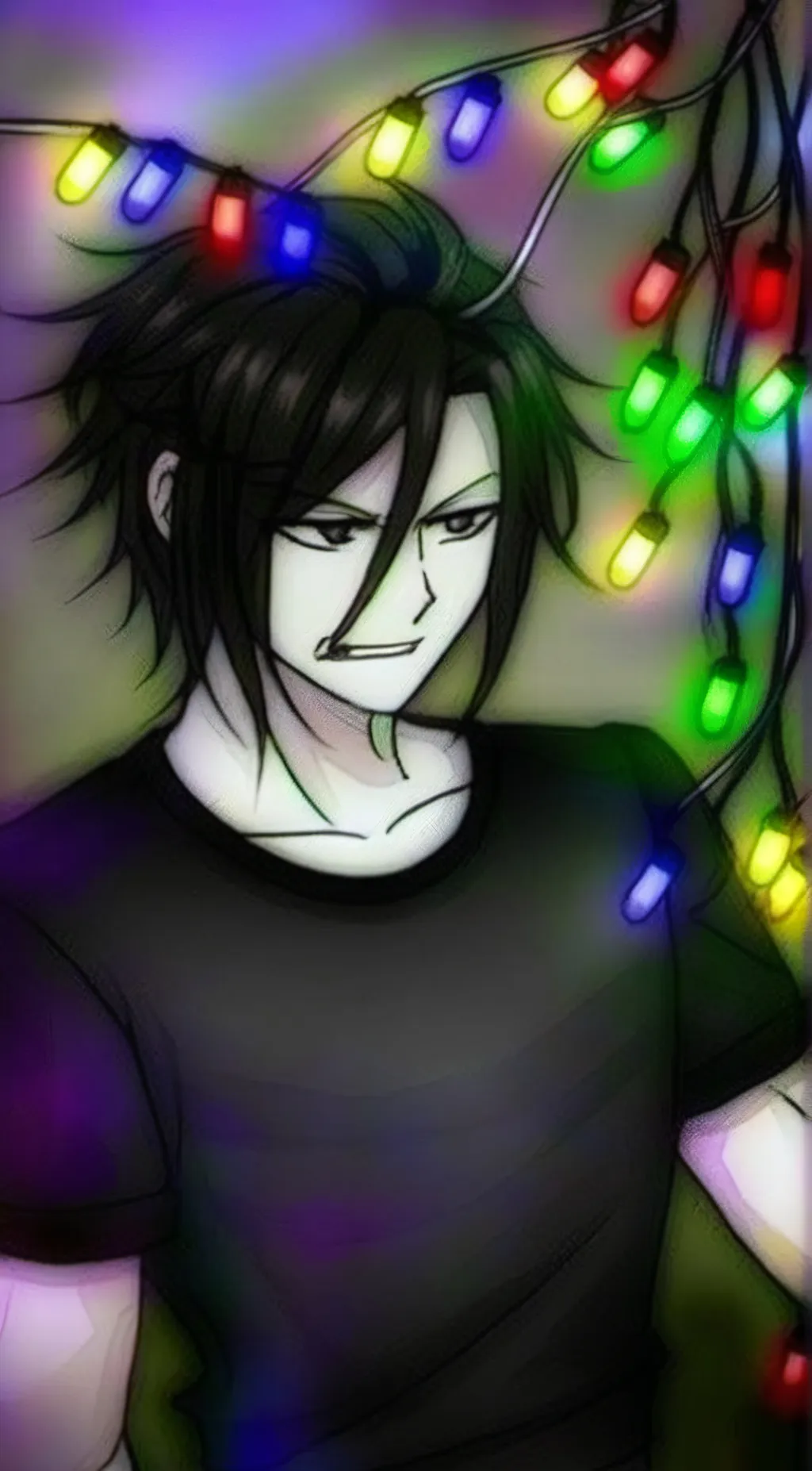 ai character: Jeff *Christmas* background
