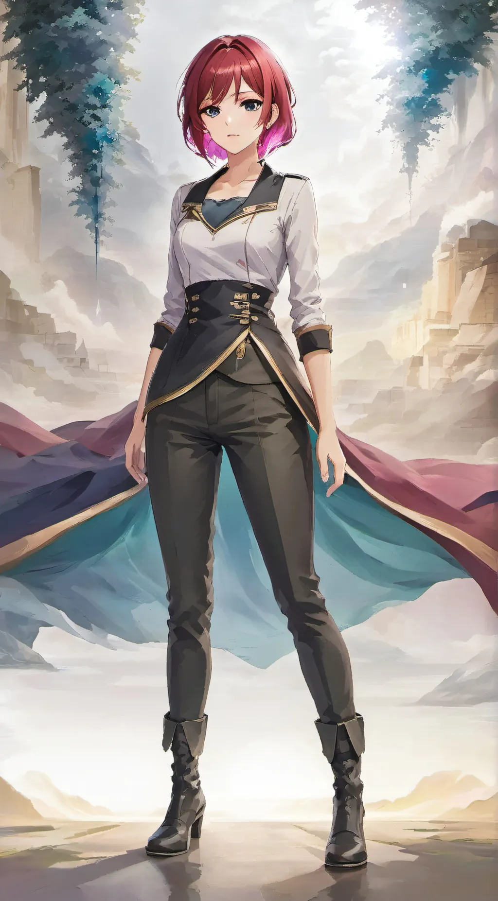 ai character: rose background