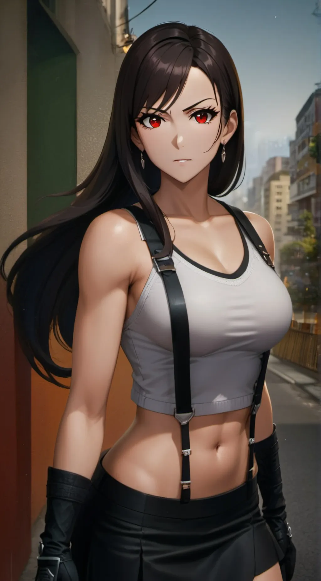 ai character: tifa Lockhart  background