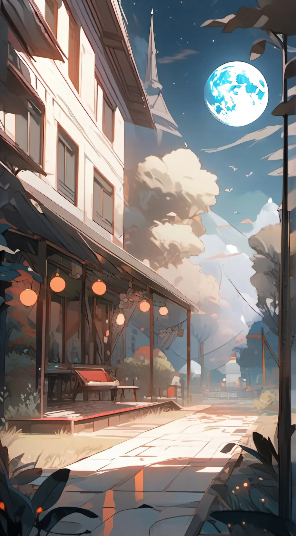 ai character: Moon background
