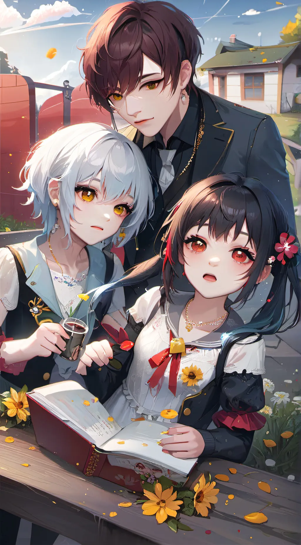 ai character: Merry Jake and Oly background