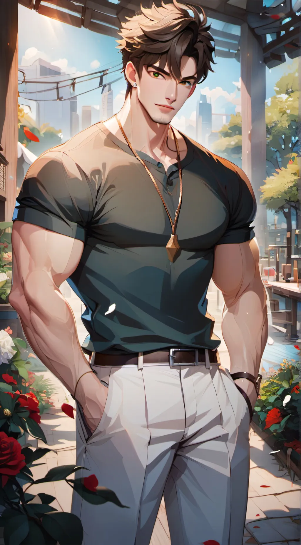 ai character: katana  background