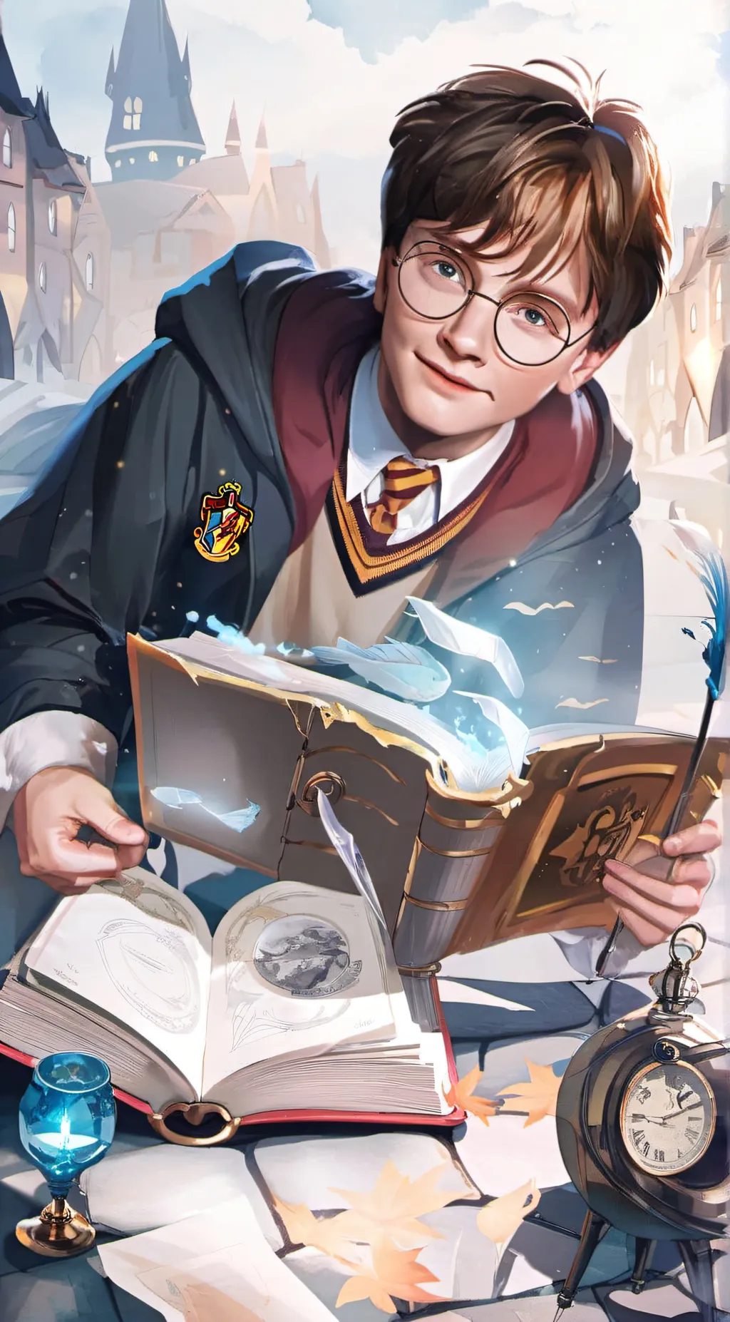 ai character: Harry Potter  background