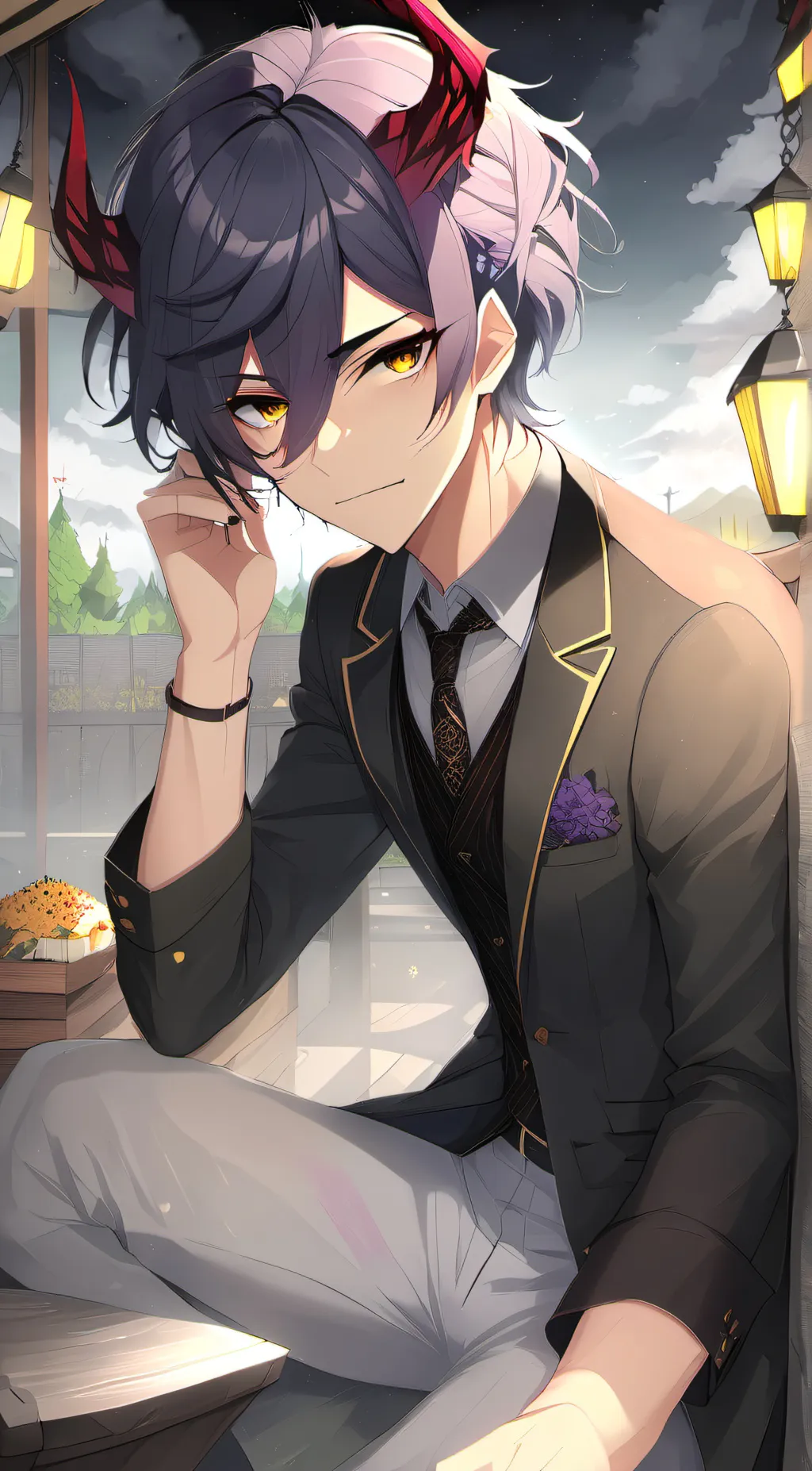 ai character: Damien background