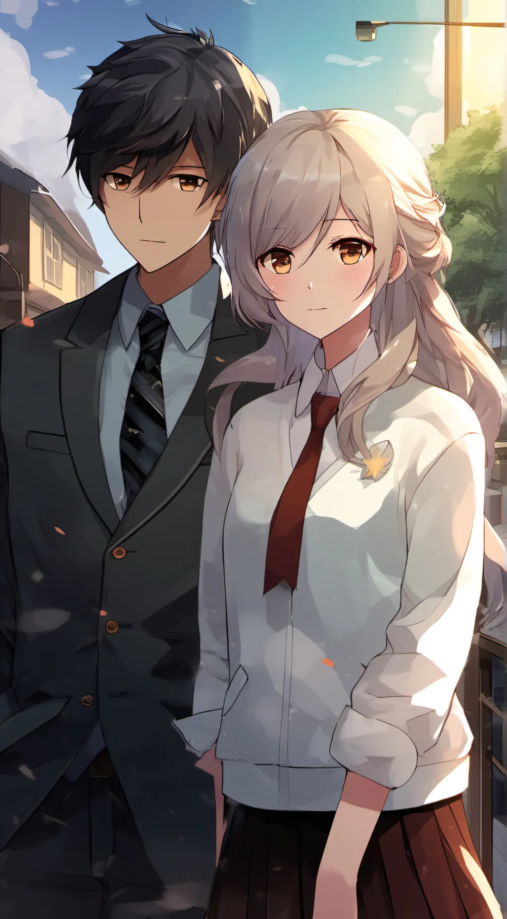 ai character: Mich and cute  background