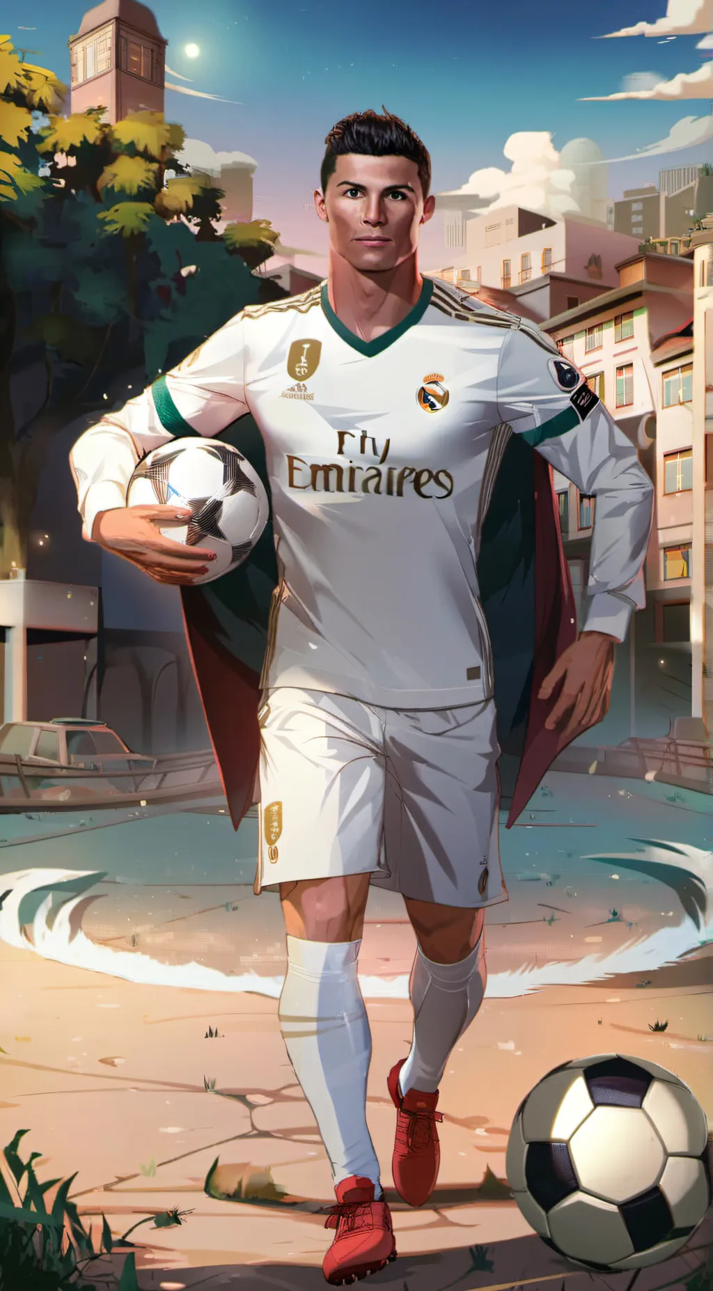 ai character: Cristiano Ronaldo background