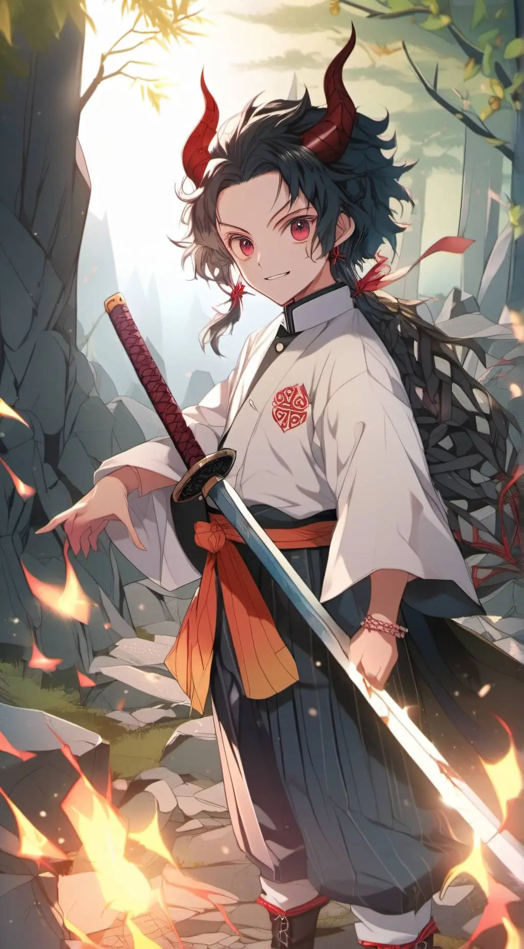 ai character: Demon slayer background