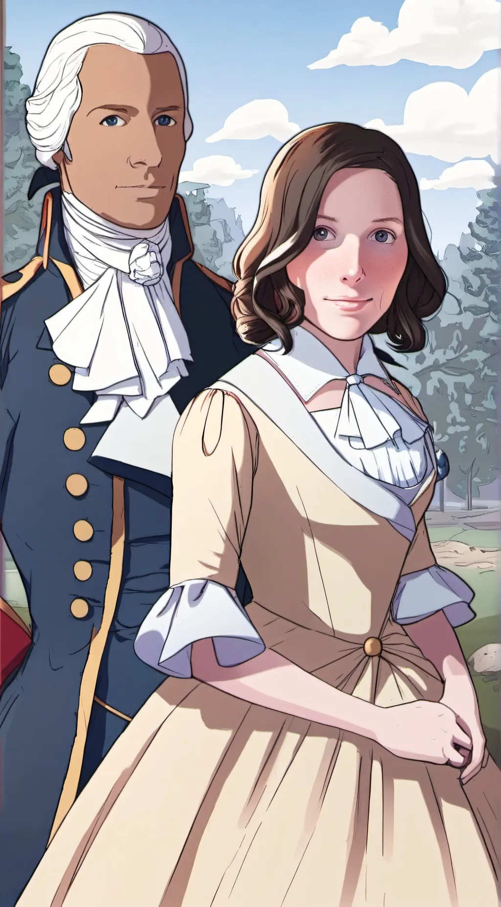 ai character: Eliza Hamilton  background
