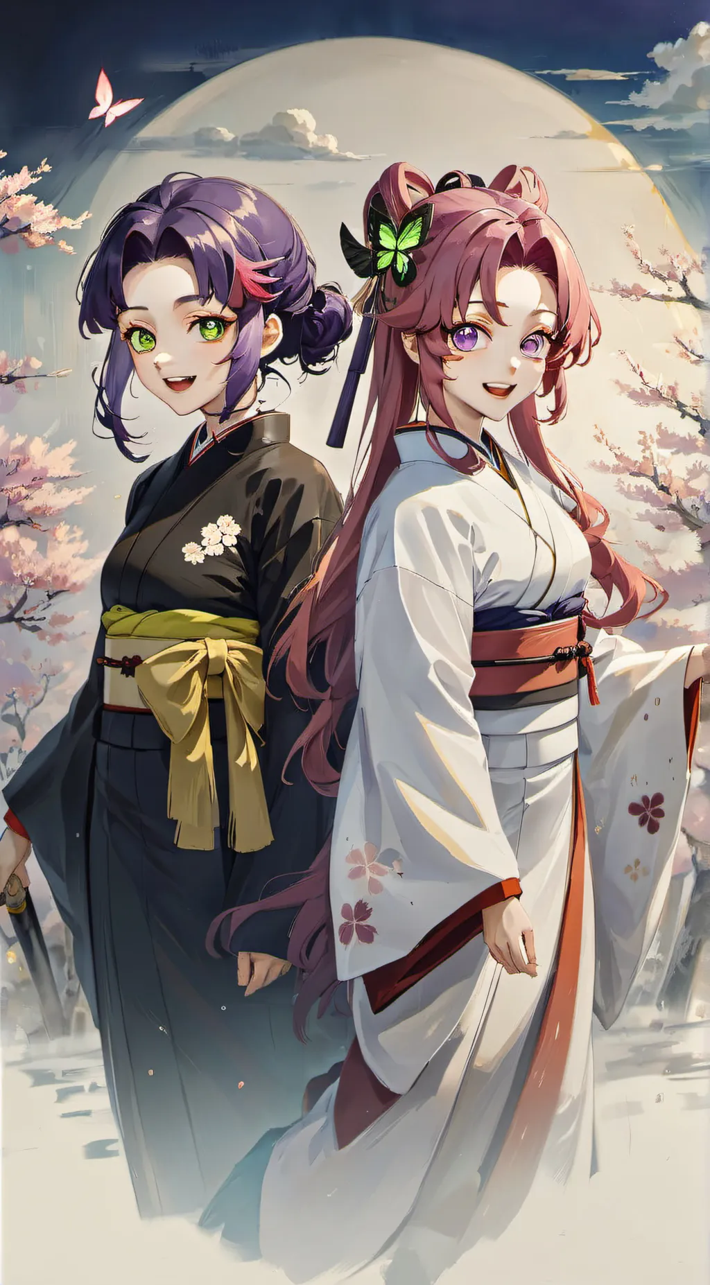 ai character: shinobu and mituri background