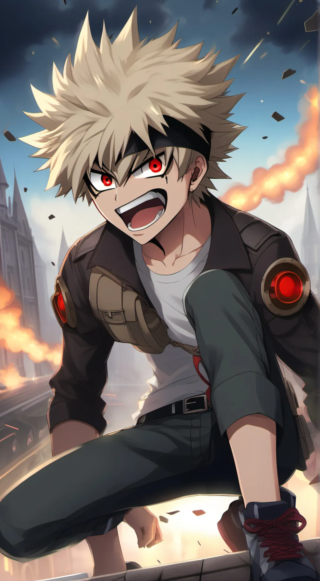 ai character: bakugo  background