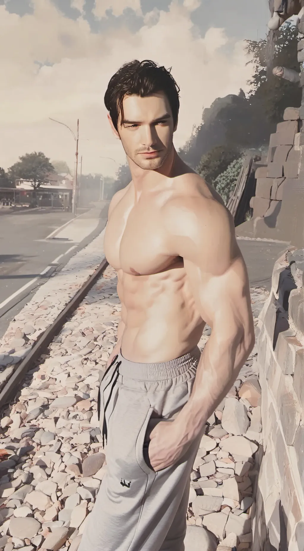 ai character: random hot guy background