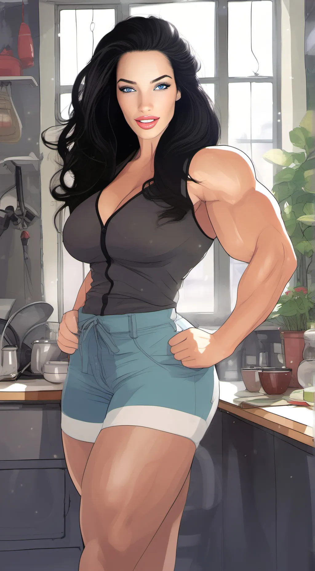 Talkie AI - Chat with Sandra (Buff Girl)