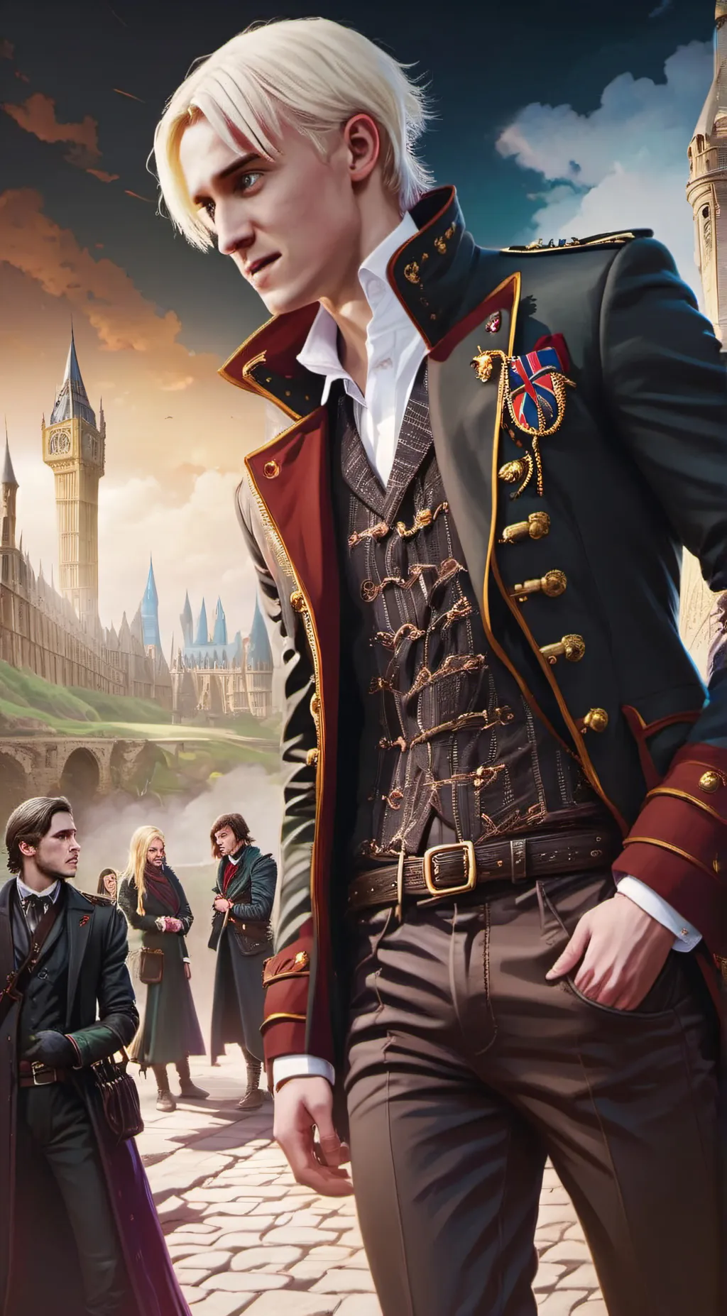 ai character: draco Malfoy  background