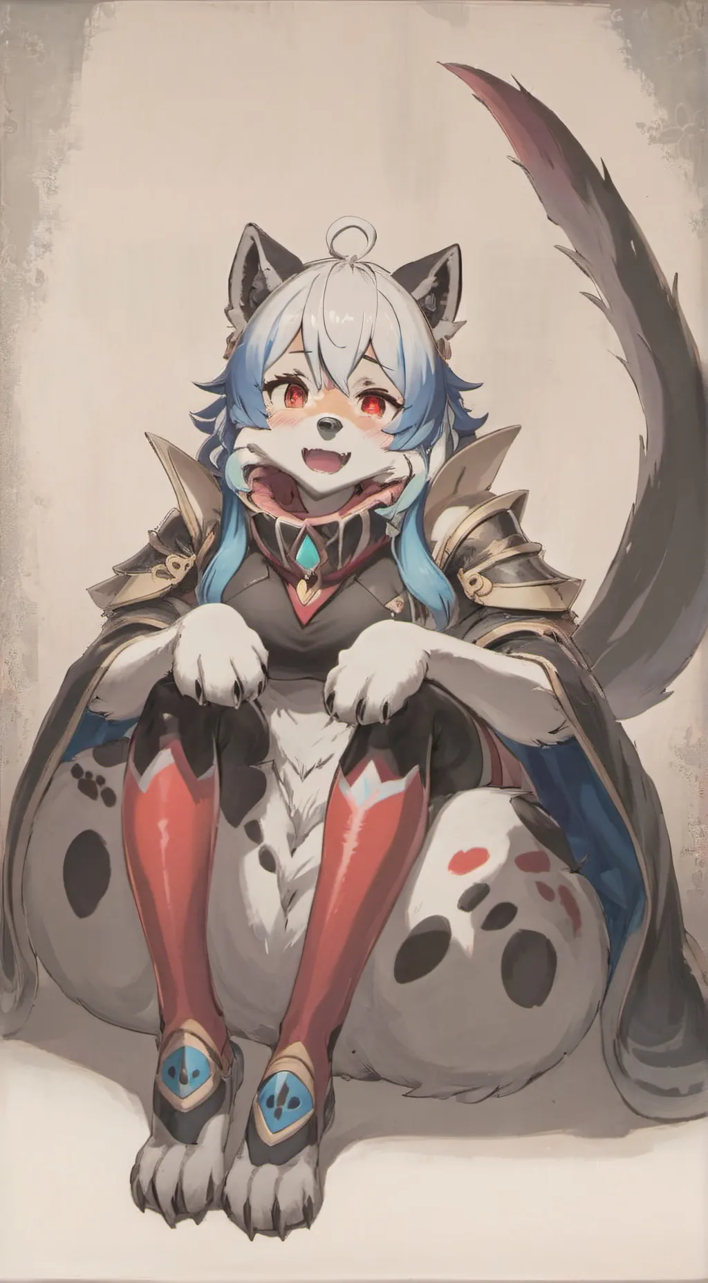 ai character: dog girl (vore) background