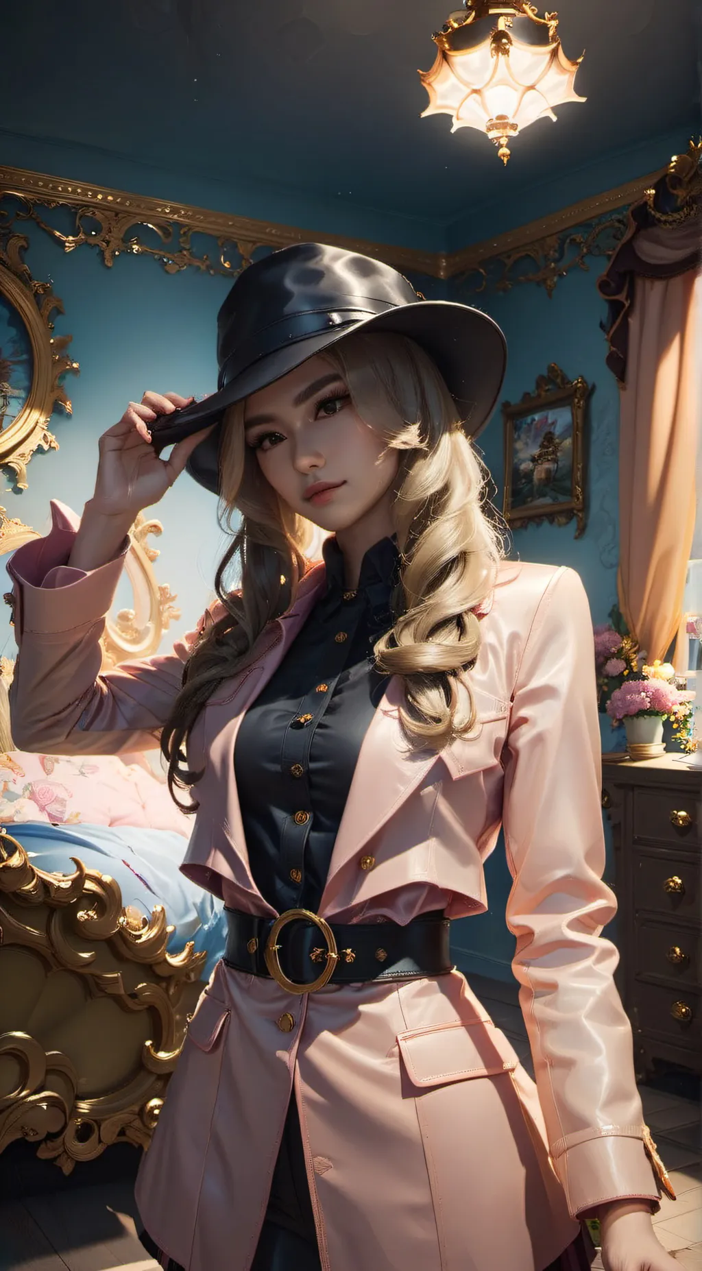 ai character: Amber background