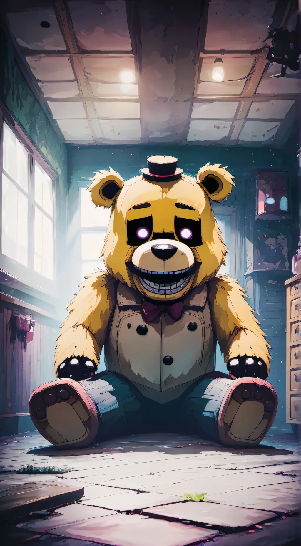 ai character: GØLD3N FR3DDY background