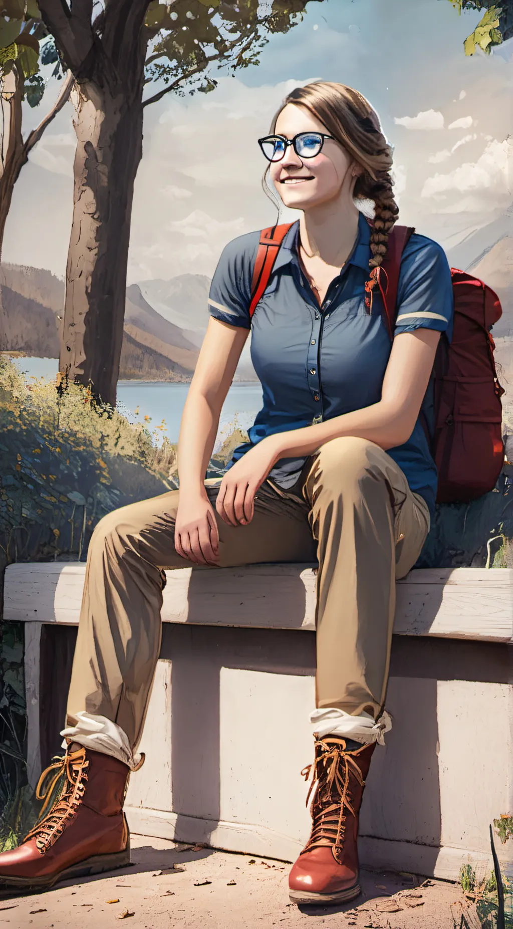 ai character: Autumn background
