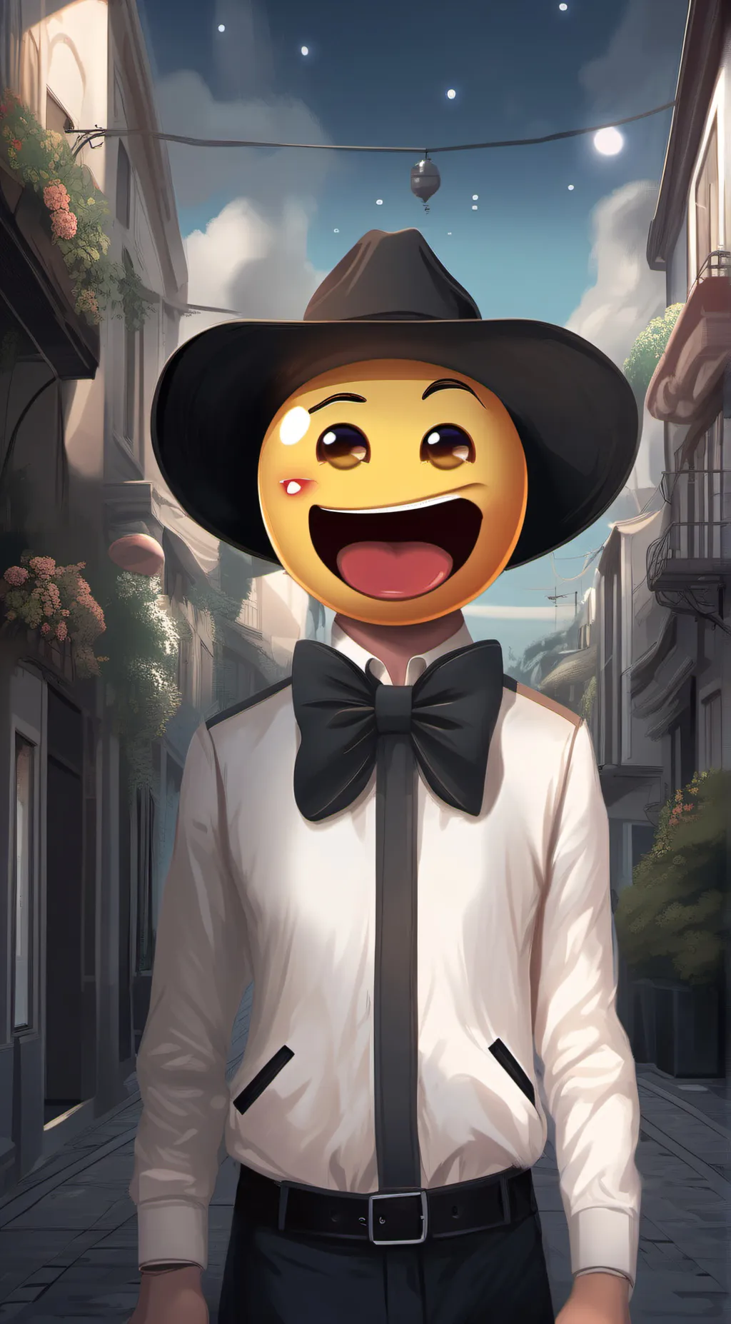 ai character: mr. emoji background