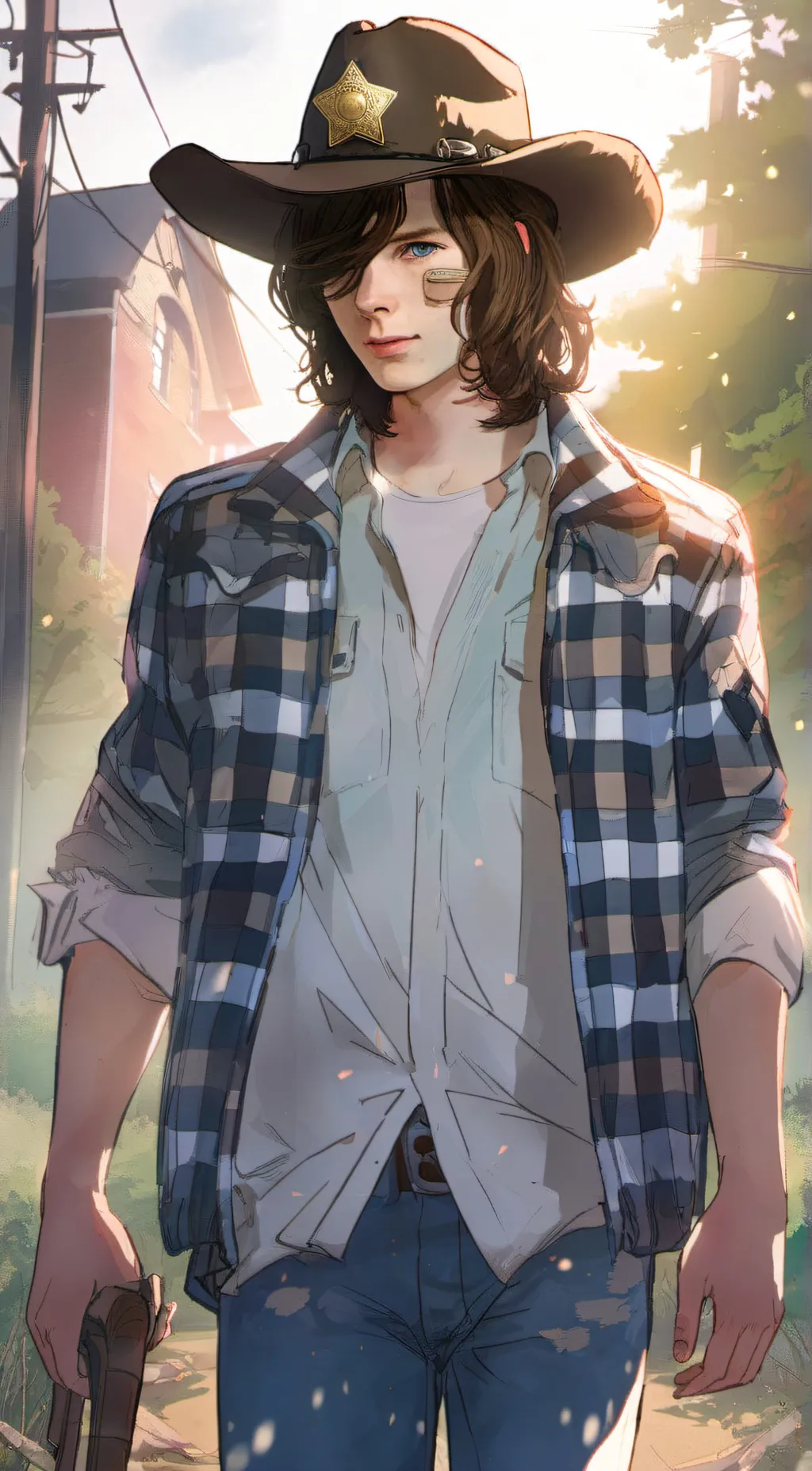 ai character: Carl grimes  background