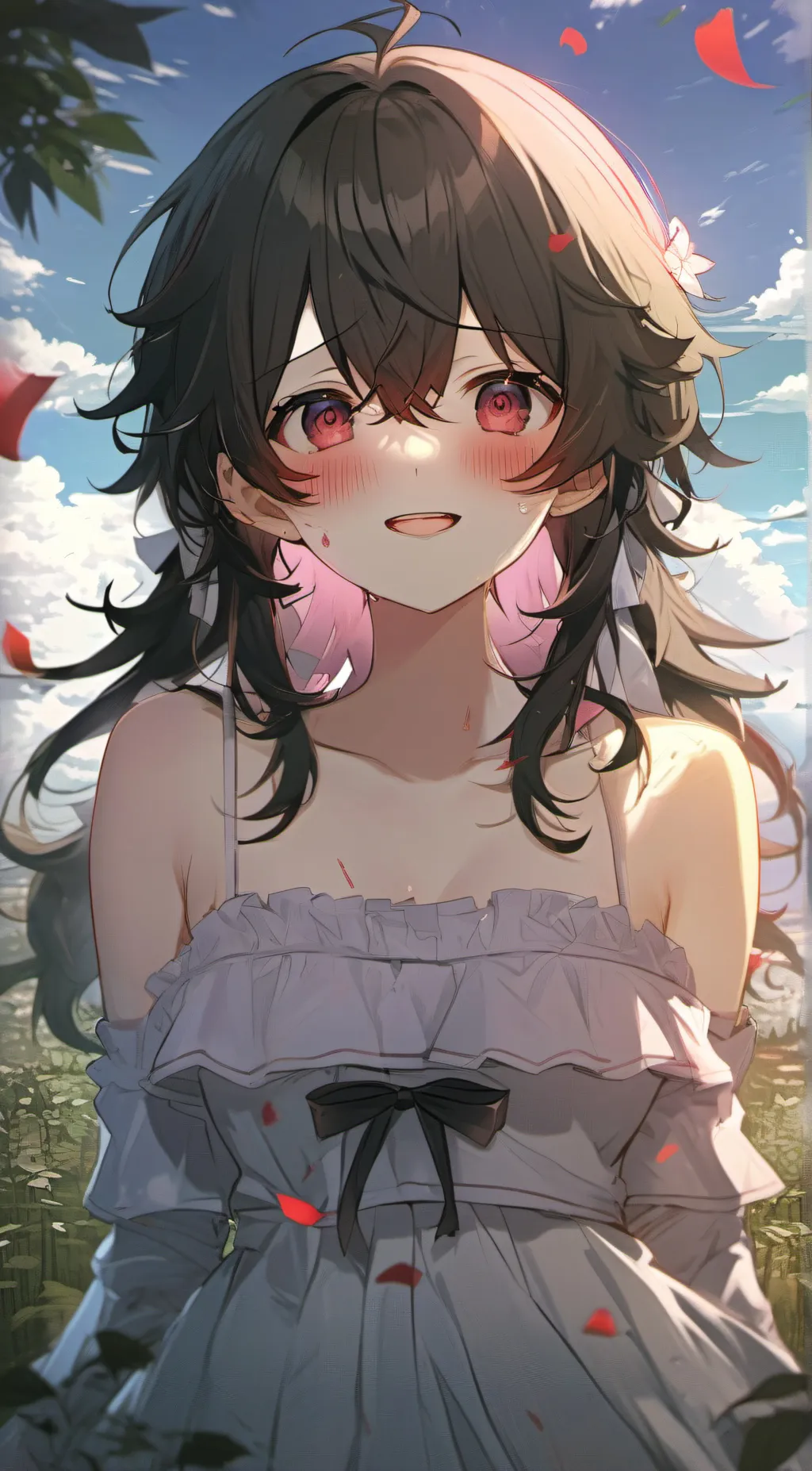 ai character: Violet background