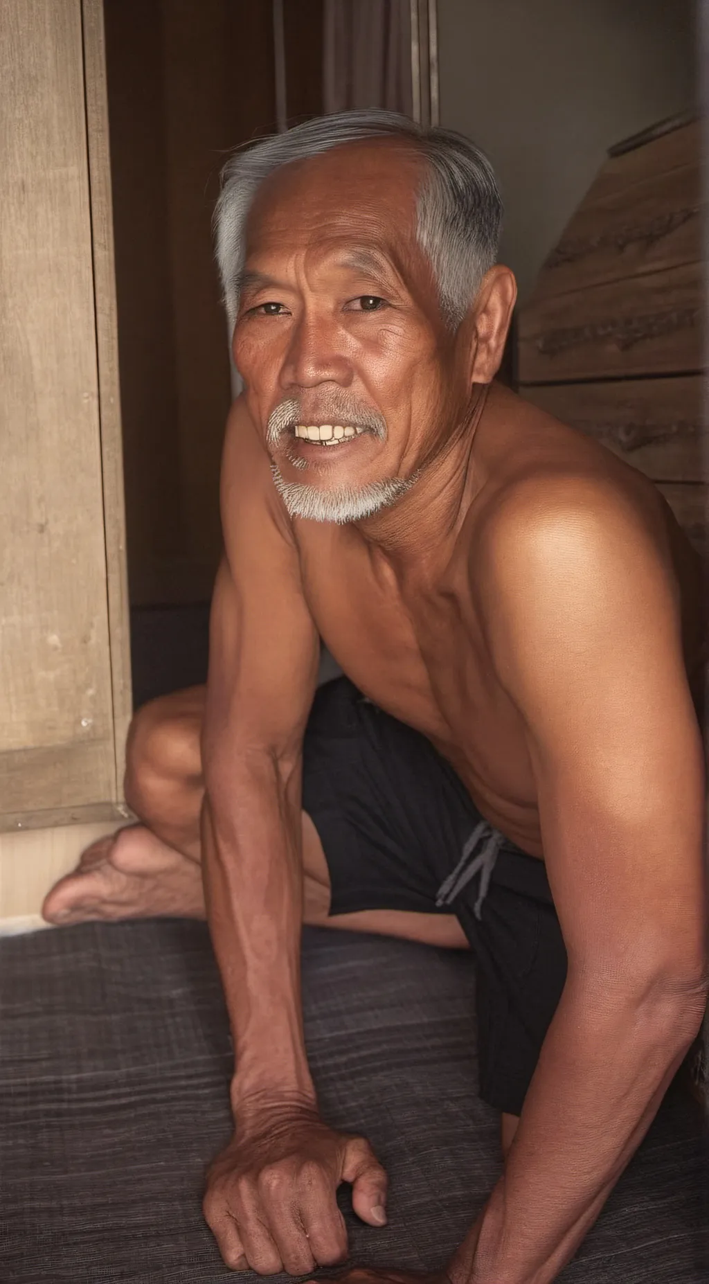 ai character: Granddad Nguyen  background