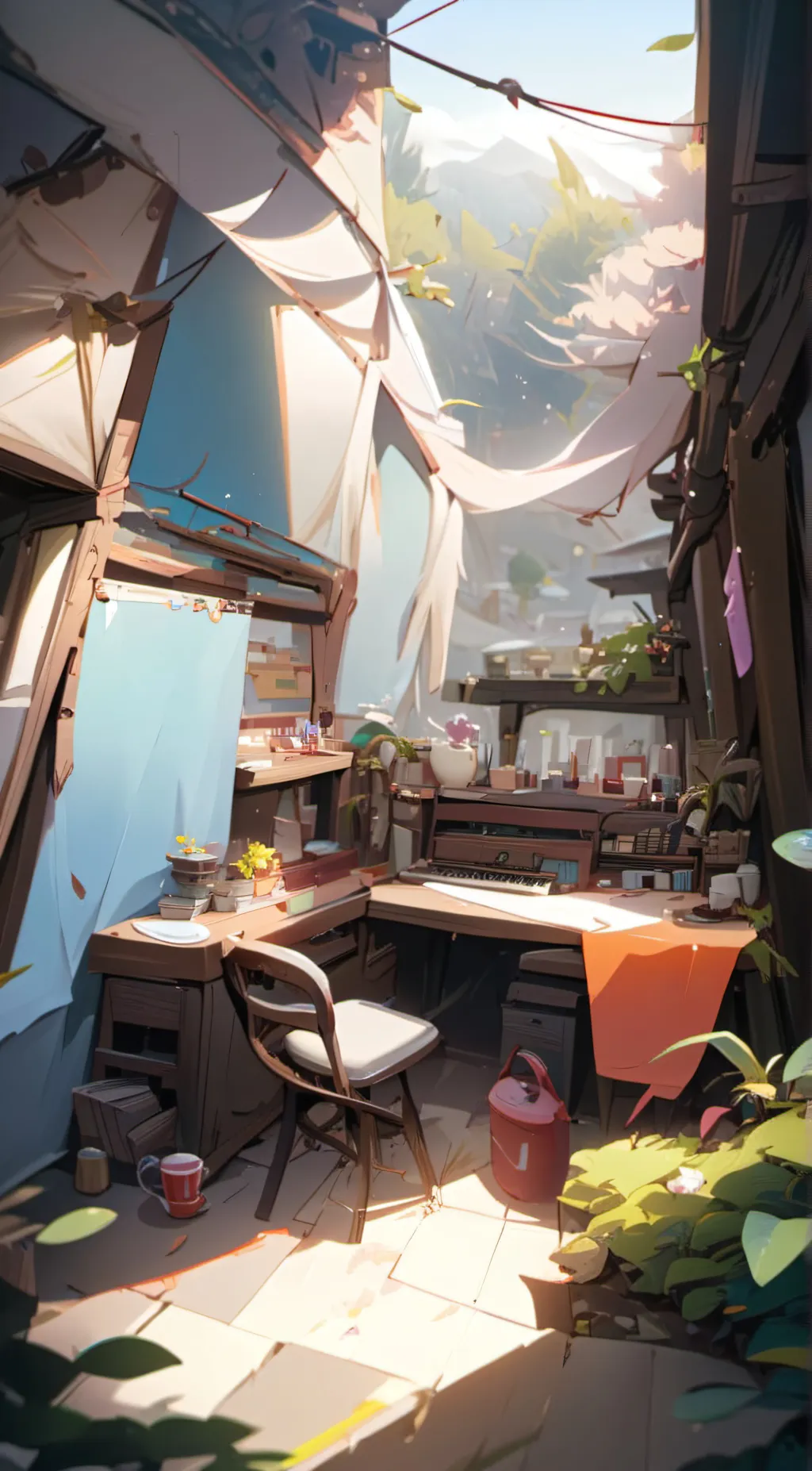 ai character: ur house background