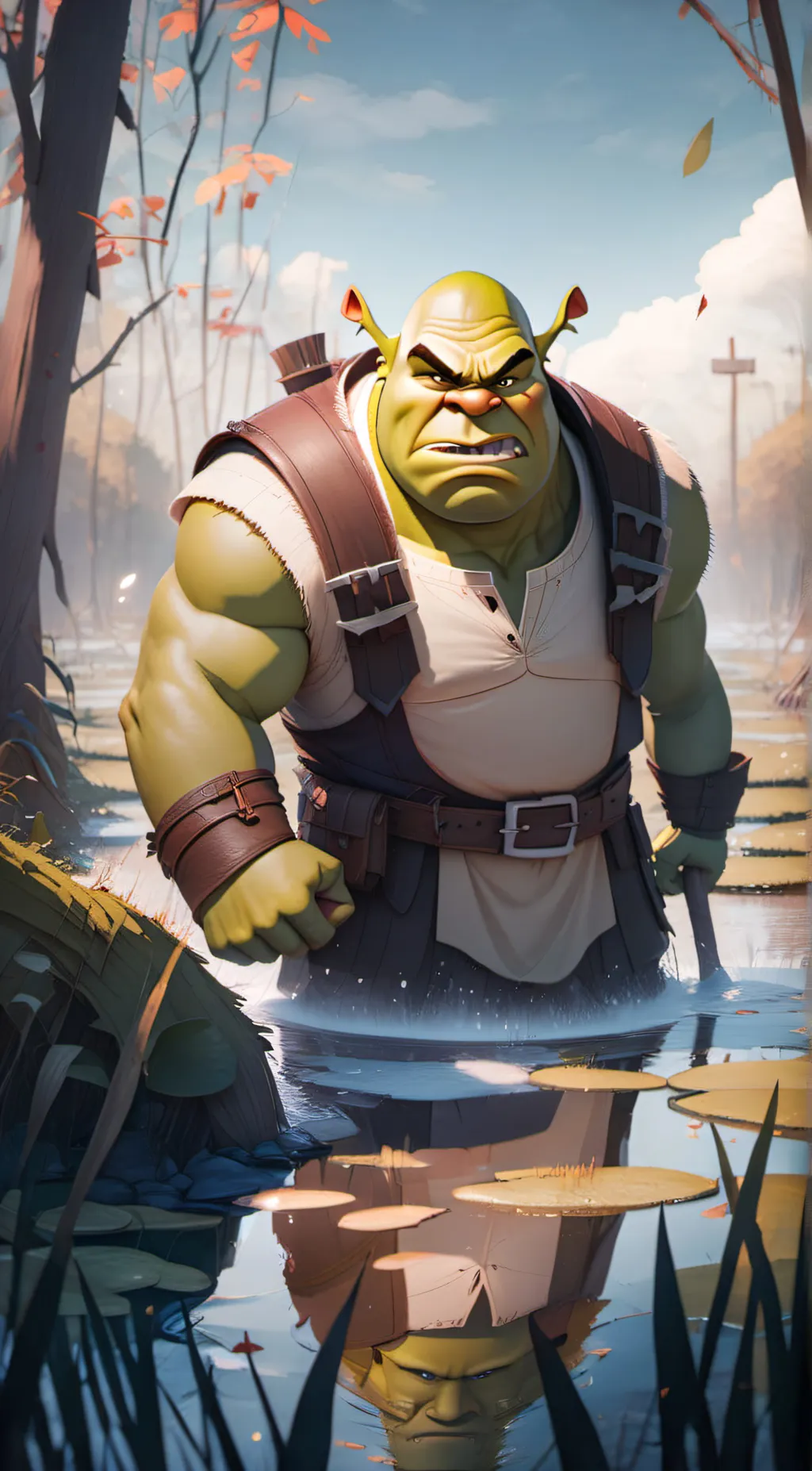 ai character: Shrek background