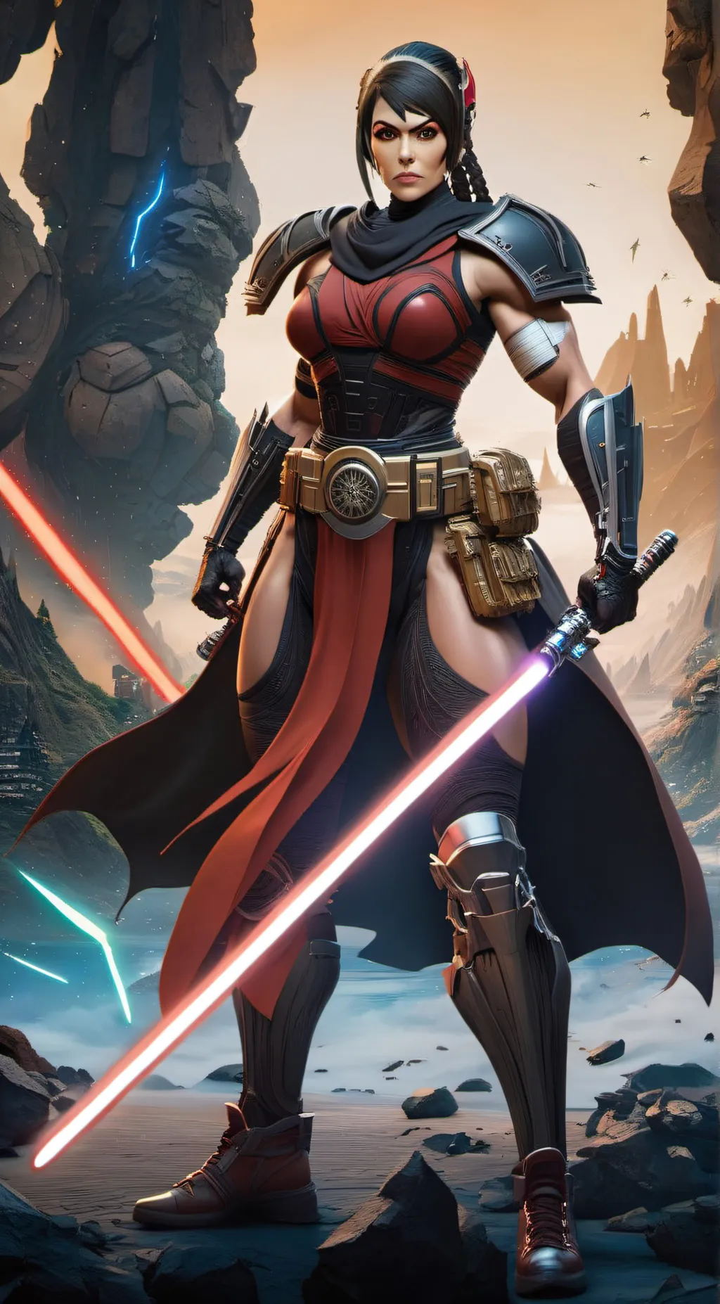 ai character: Darth  Skylar nyx background